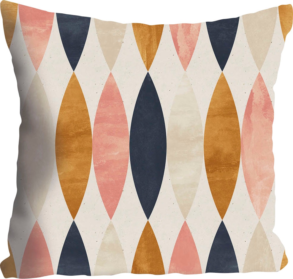 queence Dekokissen »Ian« Kissenhülle,Bunte Ellipsen,Formen,Geometrisch,Abstrakt,Farbenfroh