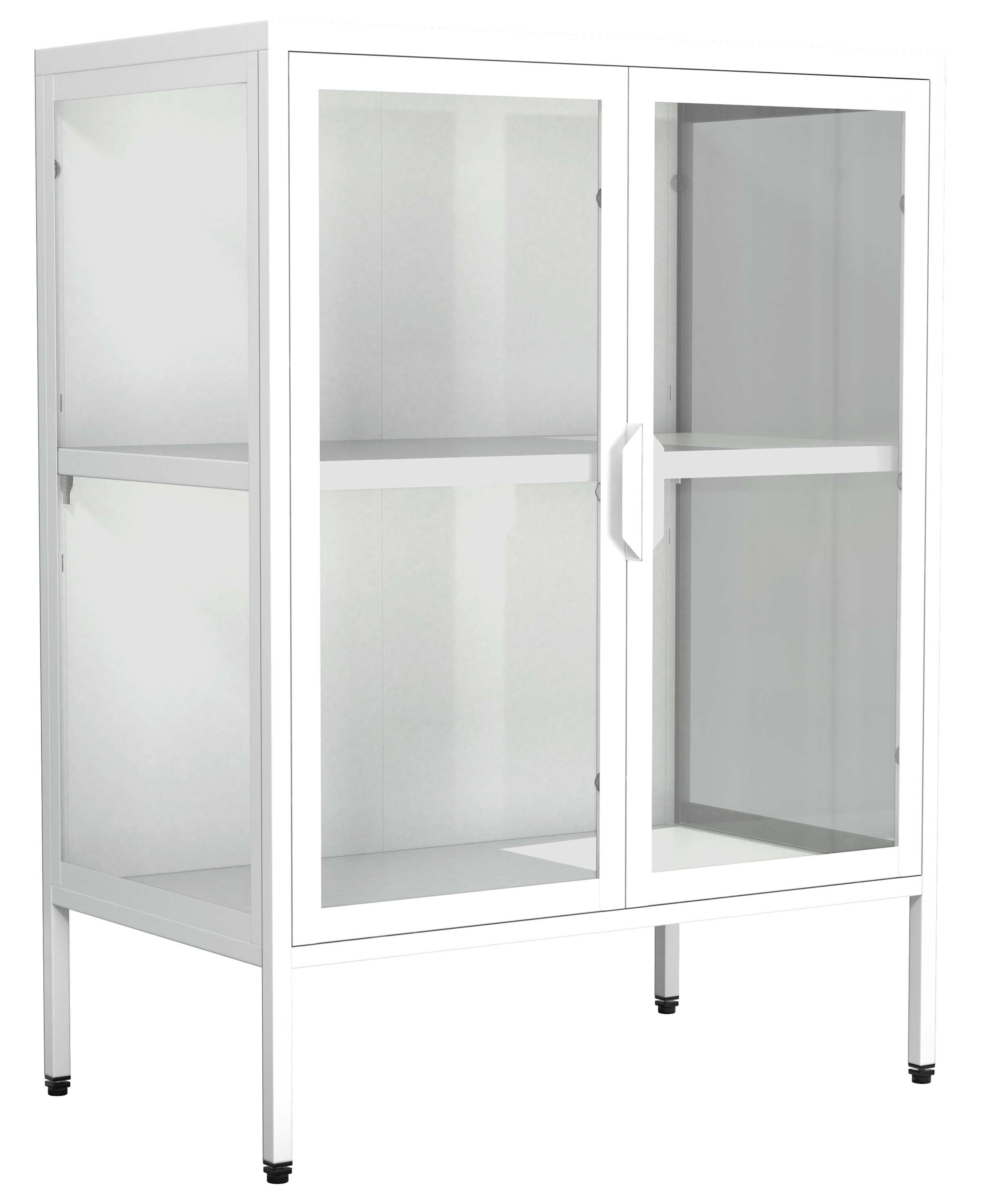 VCM Standvitrine »Stahl Glas Standvitrine Vitrine Schaukasten FlokaS«