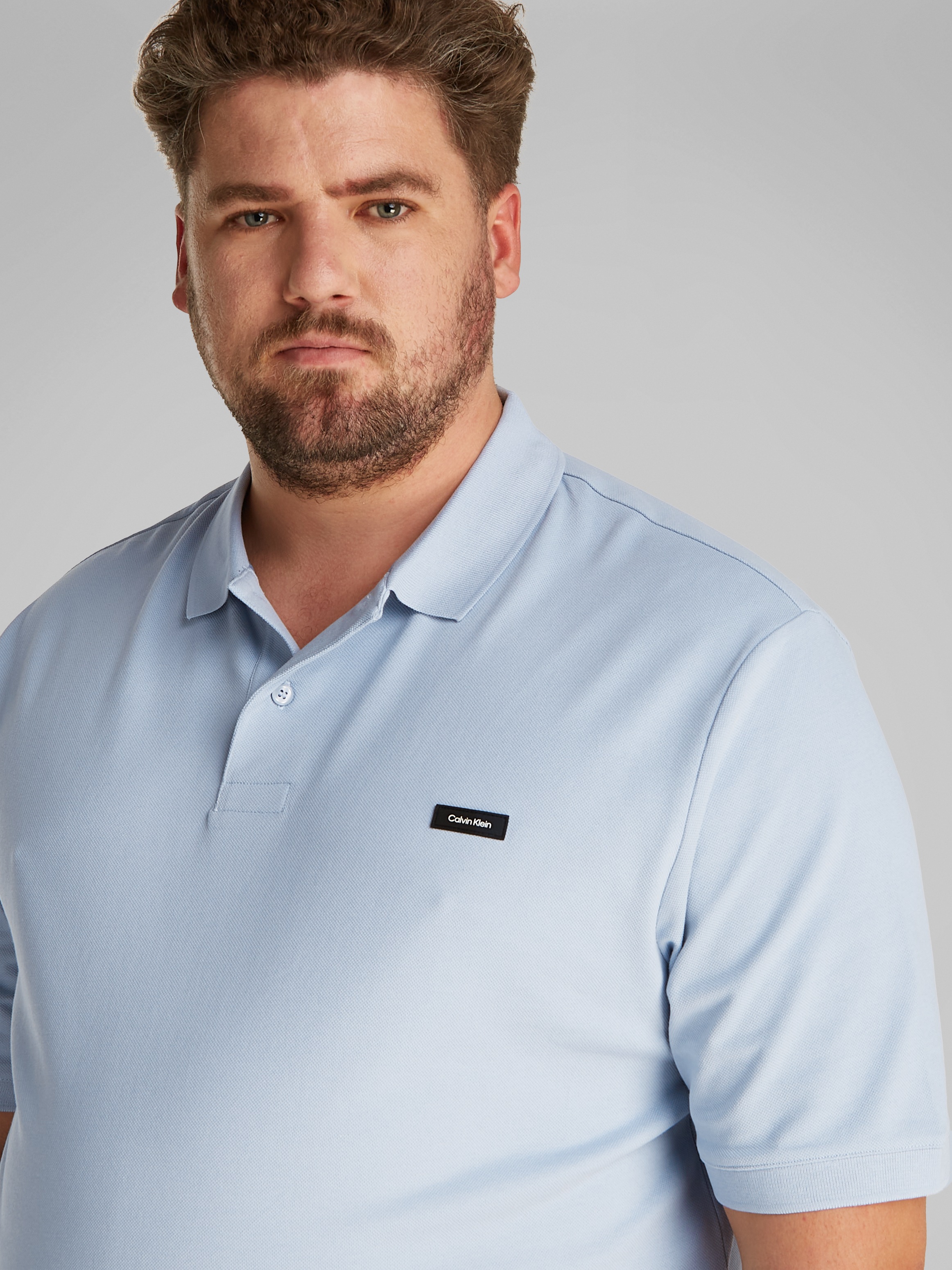 Calvin Klein Big&Tall Poloshirt »BT-STRETCH PIQUE SLIM POLO«, in großen Größen mit Polokragen