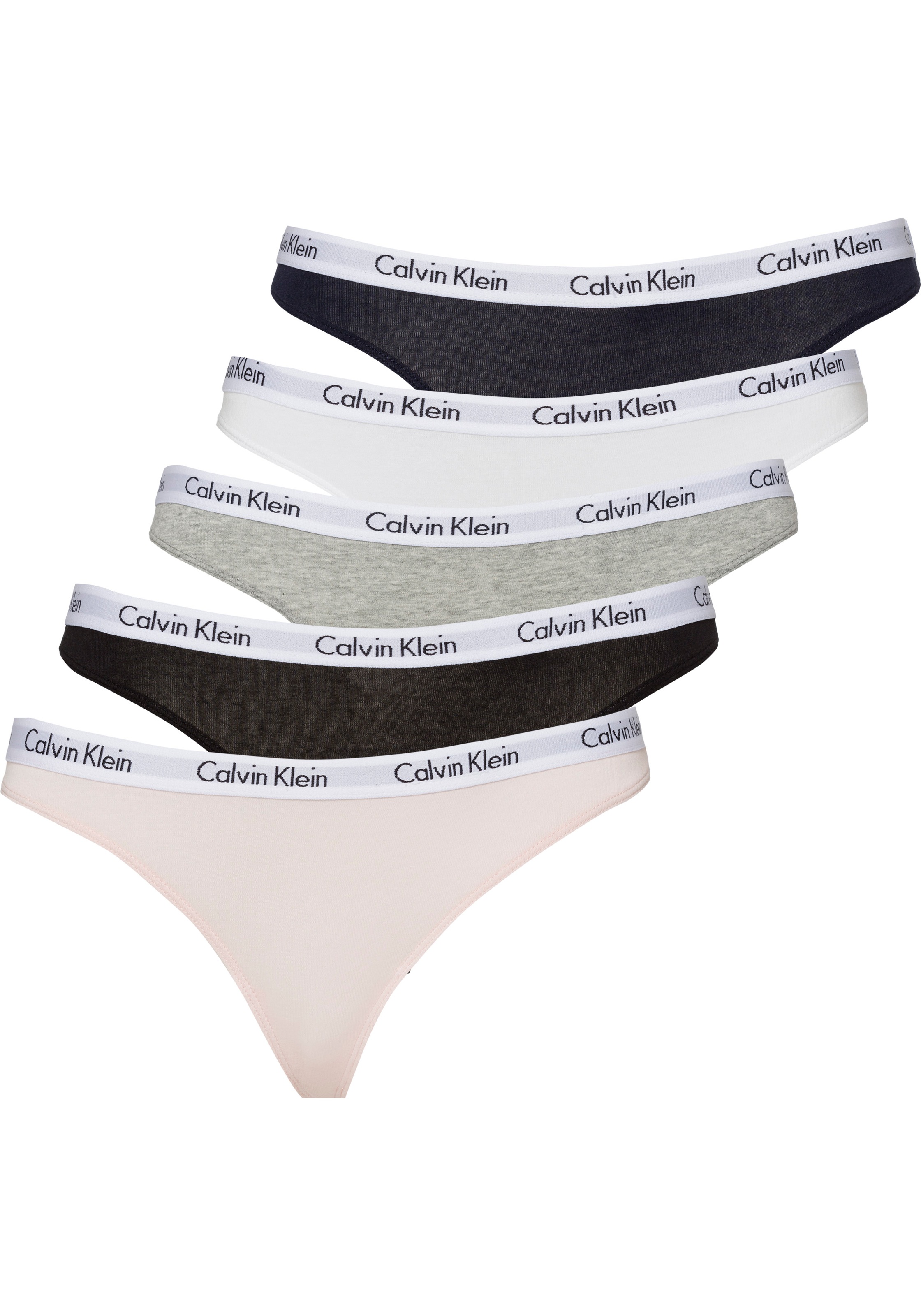 Calvin Klein Tanga »THONG 5PK«, (Packung, 5 St., 5er-Pack), mit klassischem CK-Logobund kaufen