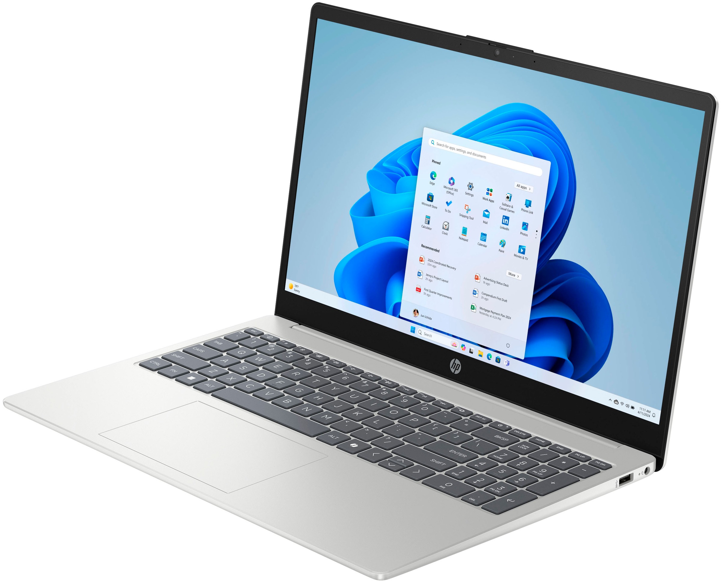 HP Notebook »15-fc1031ngx« 39,6 cm / 15,6 ″ AMD Ryzen 3 Radeon™ 610M 256 GB SSD
