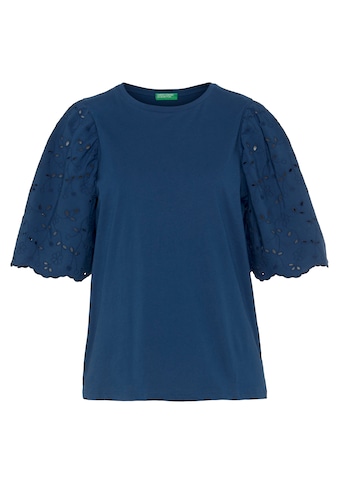 United Colors of Benetton Blusenshirt »T-SHIRT«, mit Ärmel aus Spitze kaufen