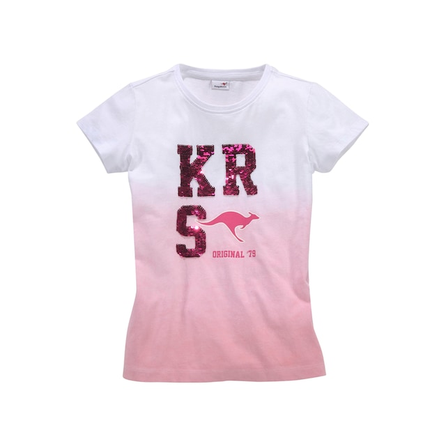 KangaROOS T-Shirt, Im Farbverlauf mit Wendepailletten bei ♕