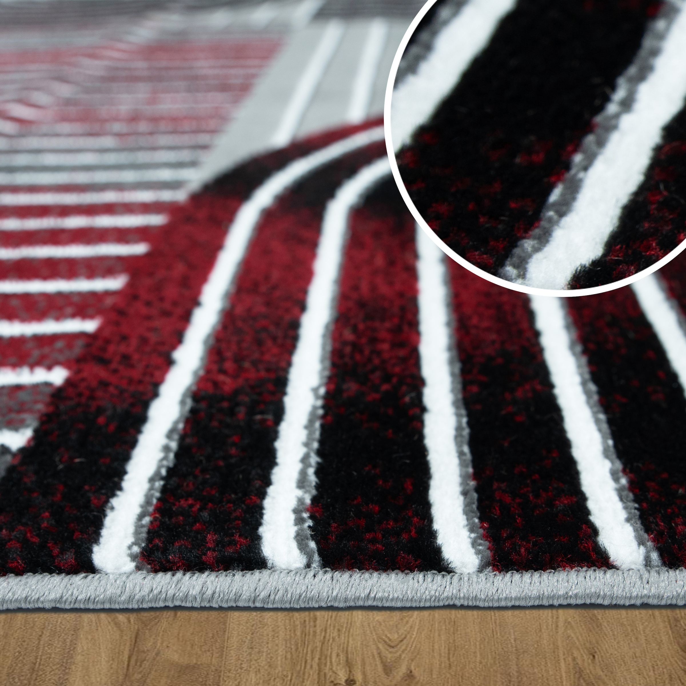 OTTO home Teppich »Lysandra« rechteckig 8 mm Höhe 3D-Effekt, softer Kurzflor, pflegeleicht, leichter Glanz, Scandi-Look