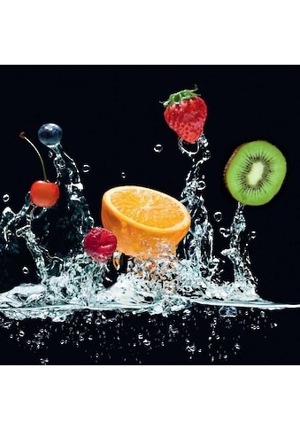 Glasbild »Frucht Splash Orange«