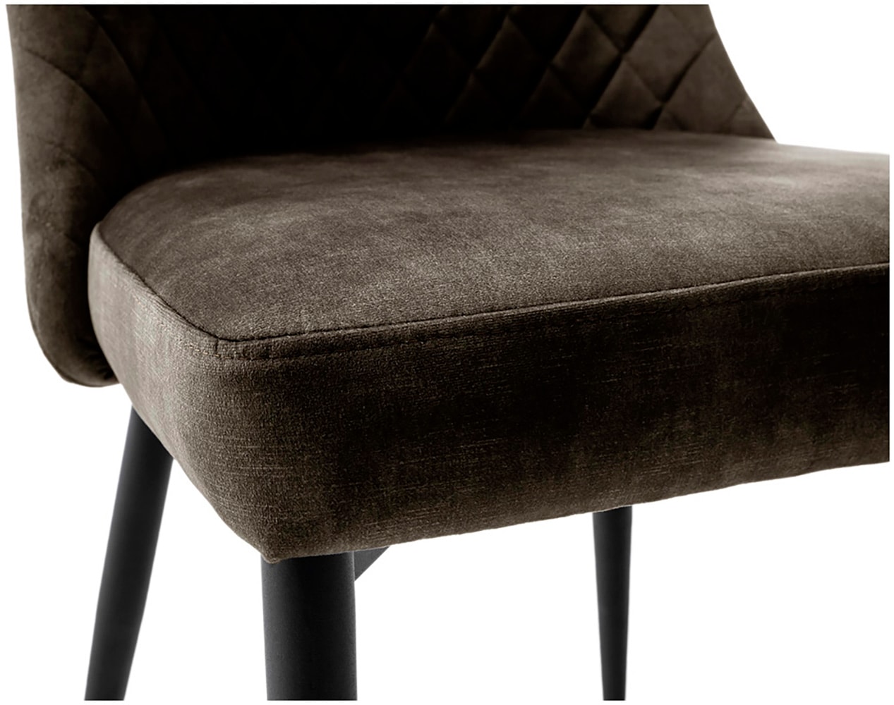 MCA furniture 4-Fußstuhl »ABOSHI Esszimmerstuhl (4er Set)«, (Set), 4 St., Veloursstoff, Taschenfederkern, Metall schwarz,Vintage-Veloursoptik,belastbar 120 kg