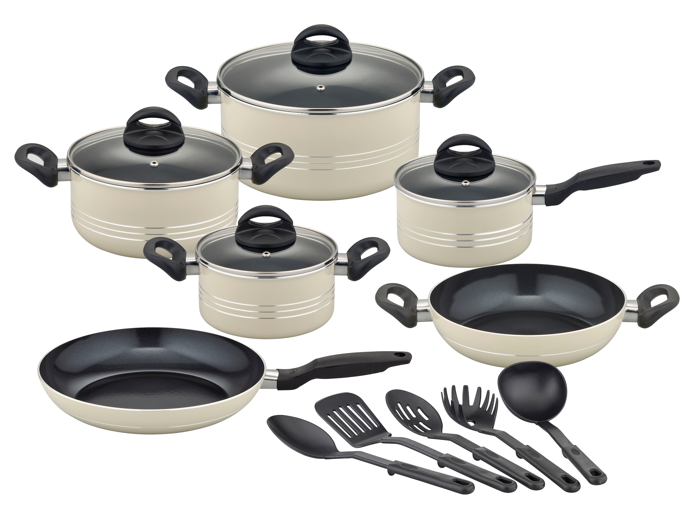 GSW Kochtopf-Set Milano Beige 15-tlg.