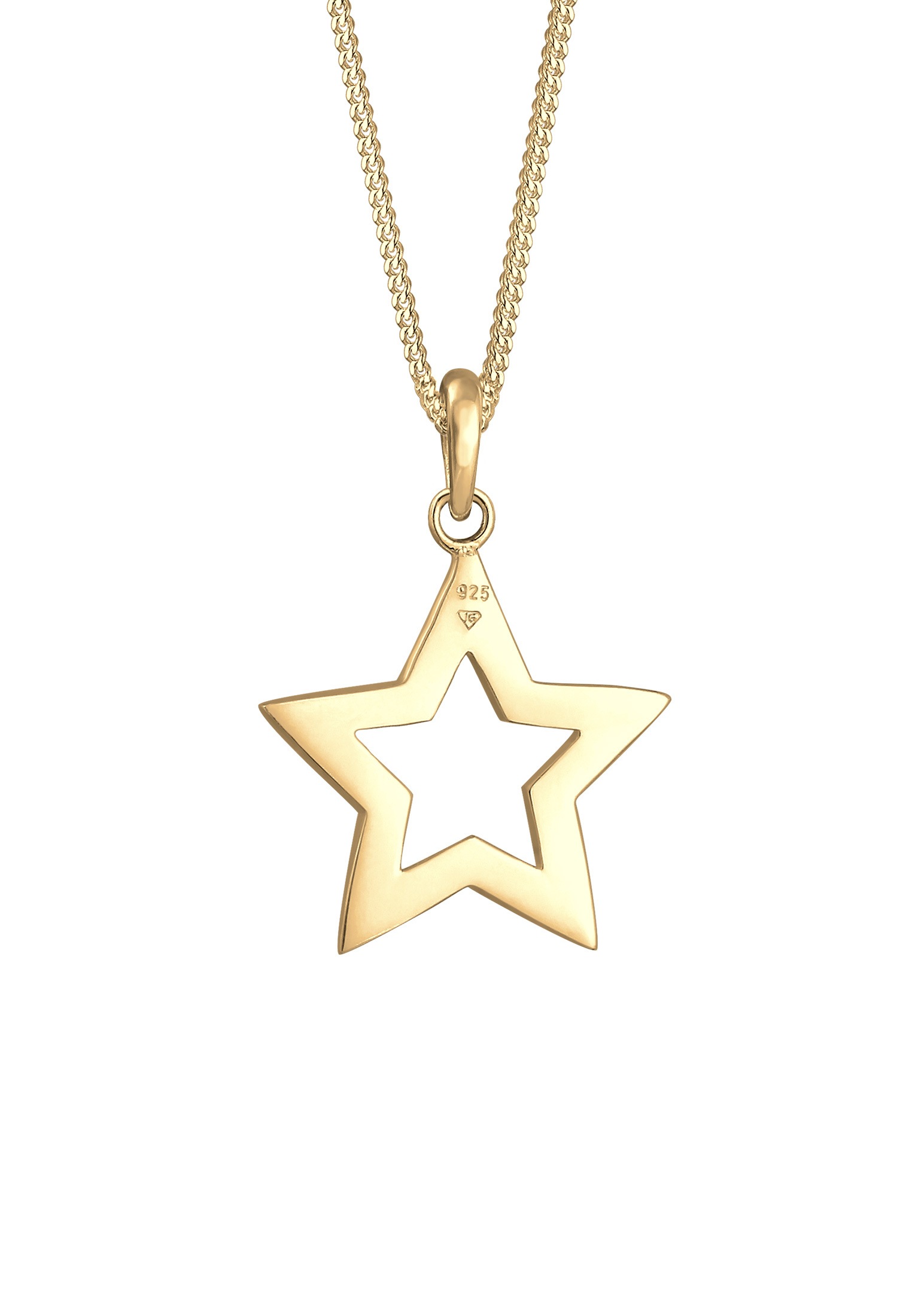 Elli Silberkette »Halskette Stern Astro Kristalle 925 Silber«