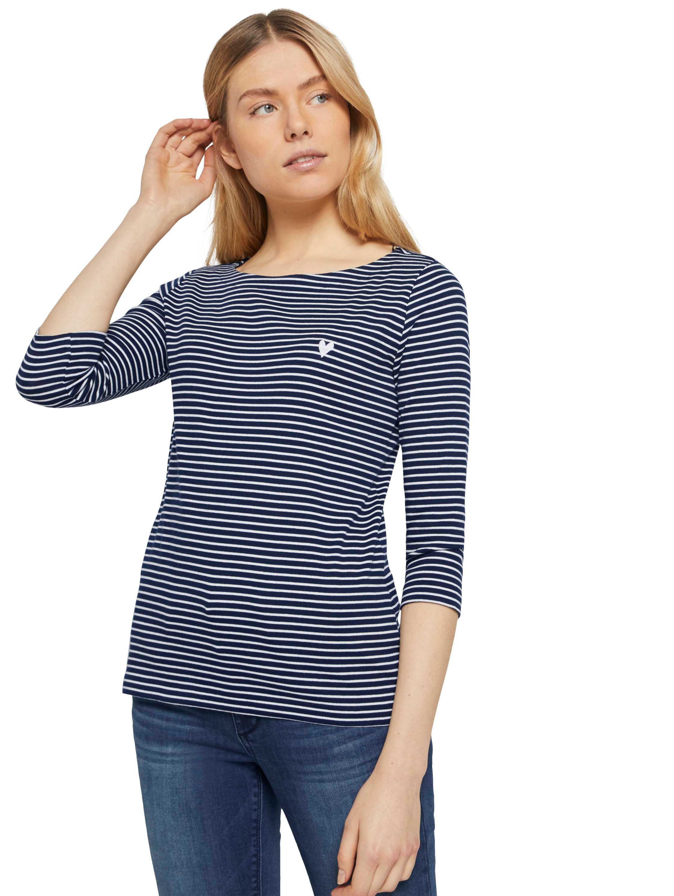 TOM TAILOR 3/4-Arm-Shirt, mit Streifenmuster