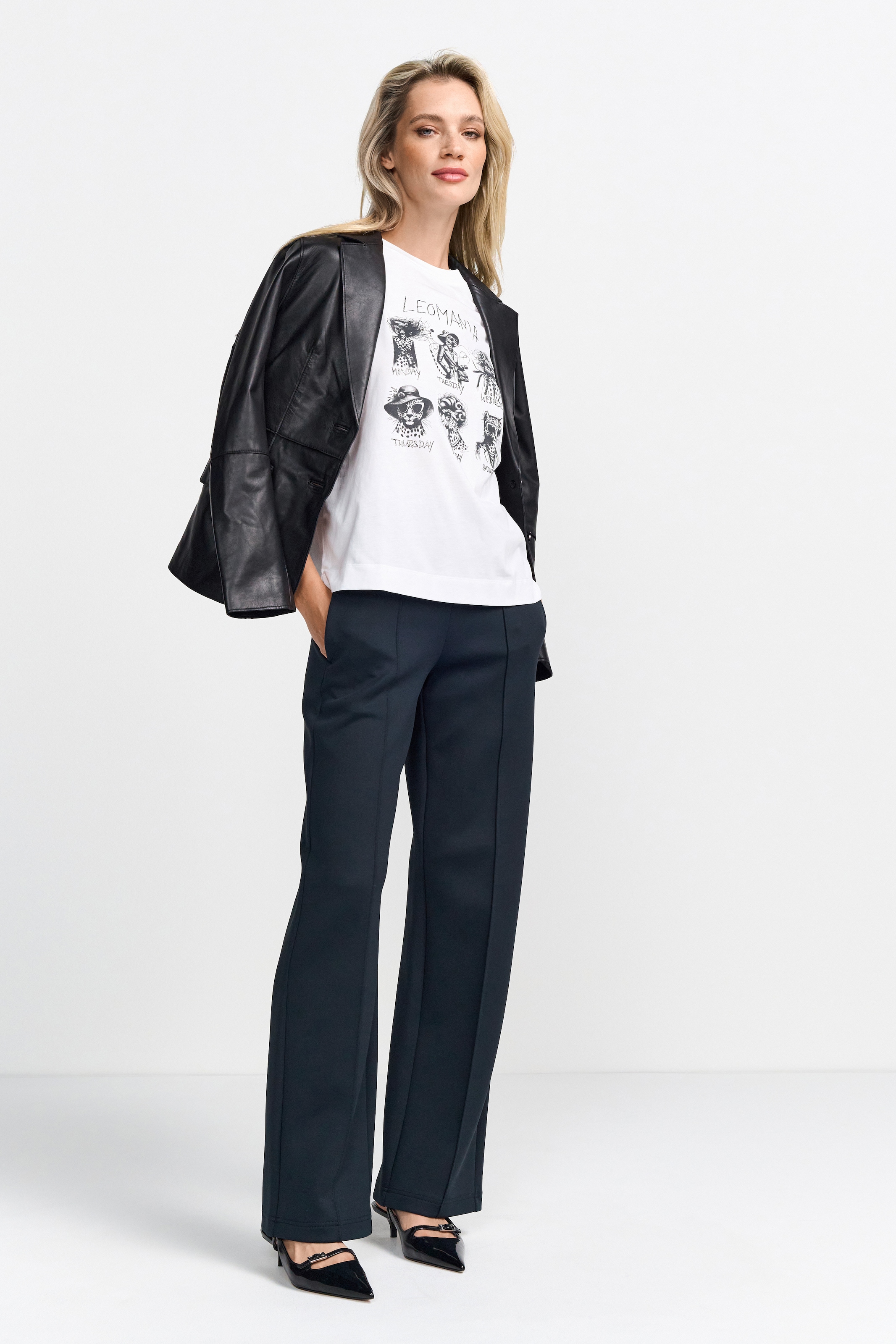 RICHROYAL Kurzarmshirt, Print "Leomania"