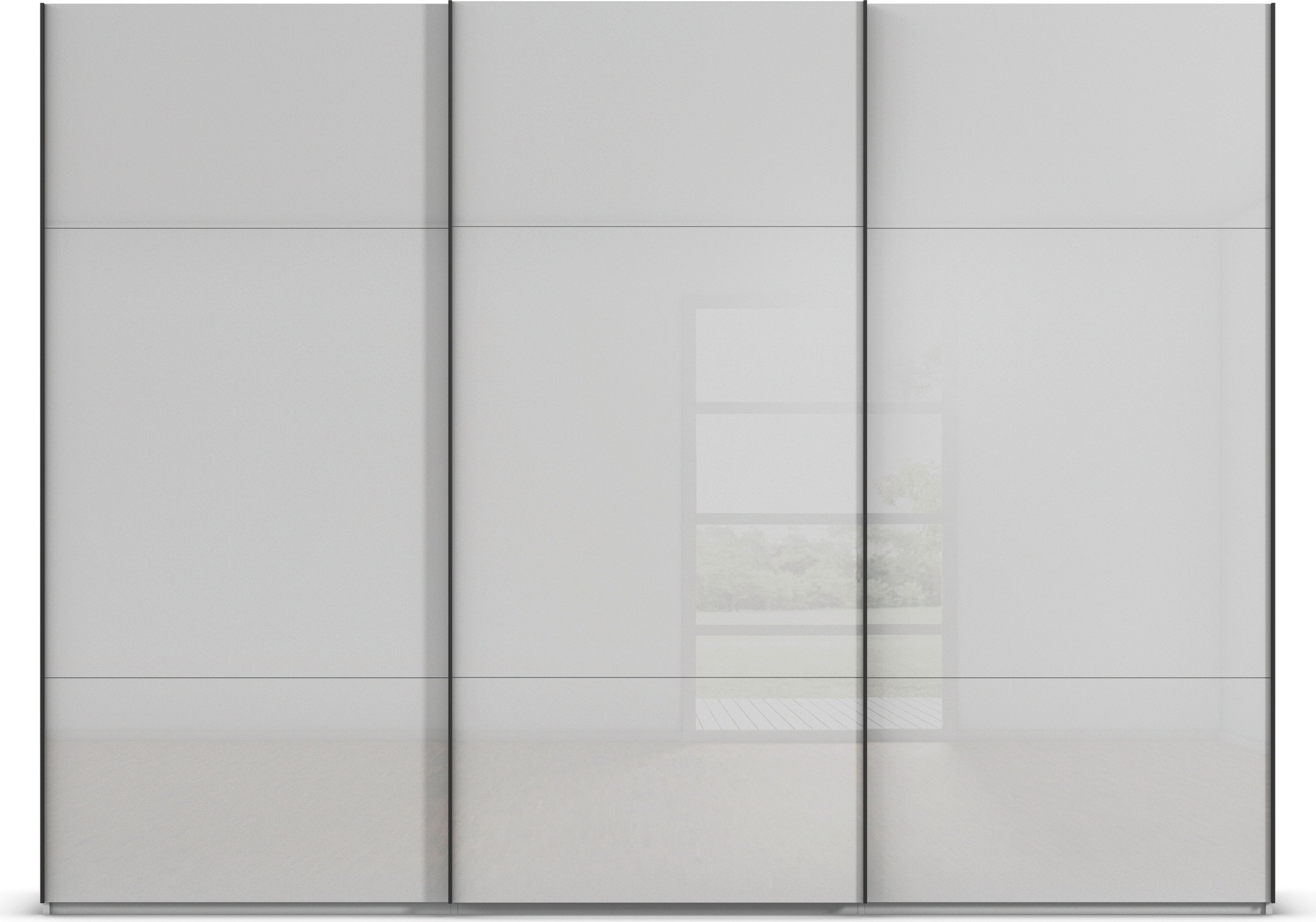 rauch Schwebetürenschrank »Kleiderschrank Schrank Garderobe Schlafzimmerschrank CONTIDO«, (in 3 verschiedenen Ausstattungen BASIC/CLASSIC/PREMIUM), aus hochwertigem Material in 6 Breiten 2 Griff-Farben MADE IN GERMANY