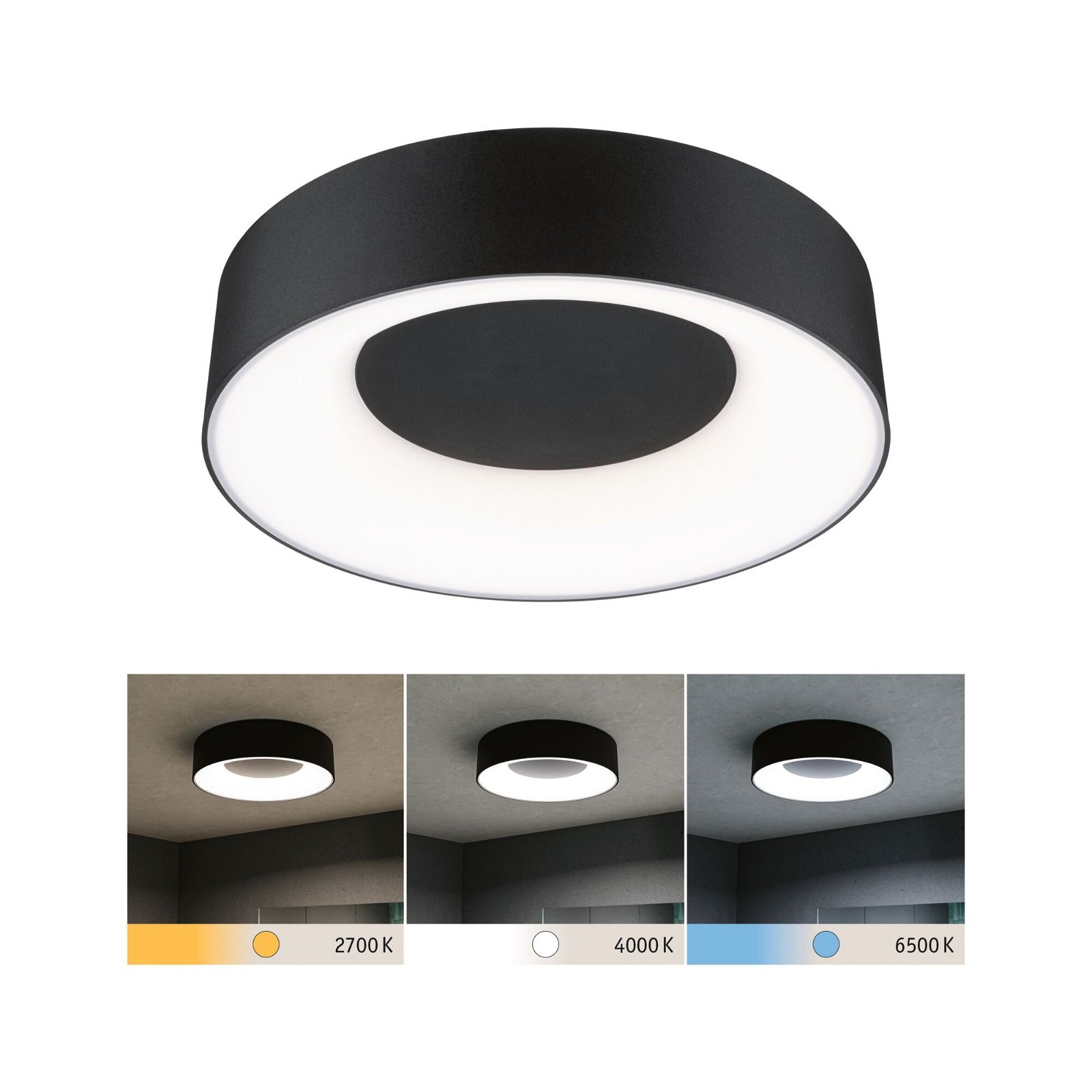 Paulmann LED Deckenleuchte »Selection Bathroom Casca IP44 1x16W 300mm, 230V Metall/Kunststoff«, 1 flammig, WhiteSwitch