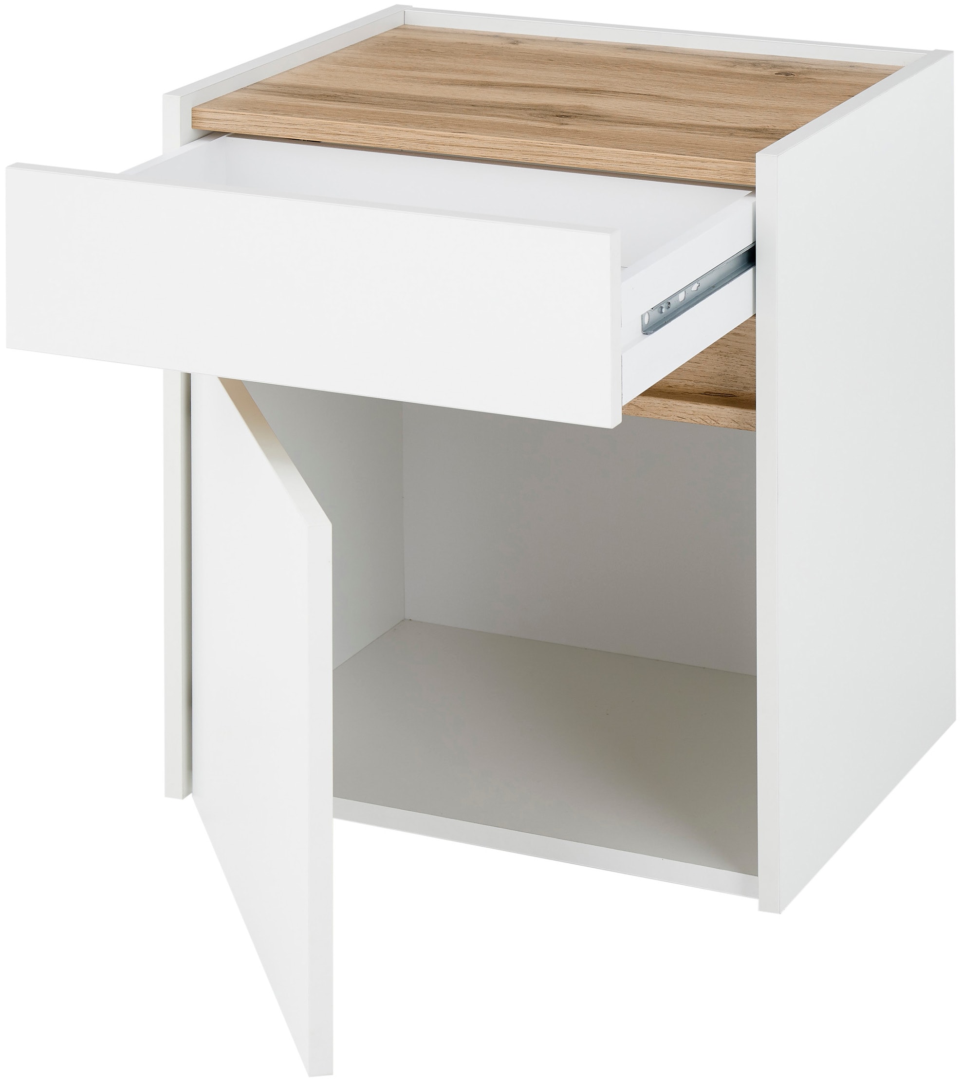 INOSIGN Nachtkommode »CiTY/GiRON, Nachttisch, Nachtschrank, Bestellschrank, Nachtkonsole«, in zwei Farben erhältlich, Stauraumfach und Schublade