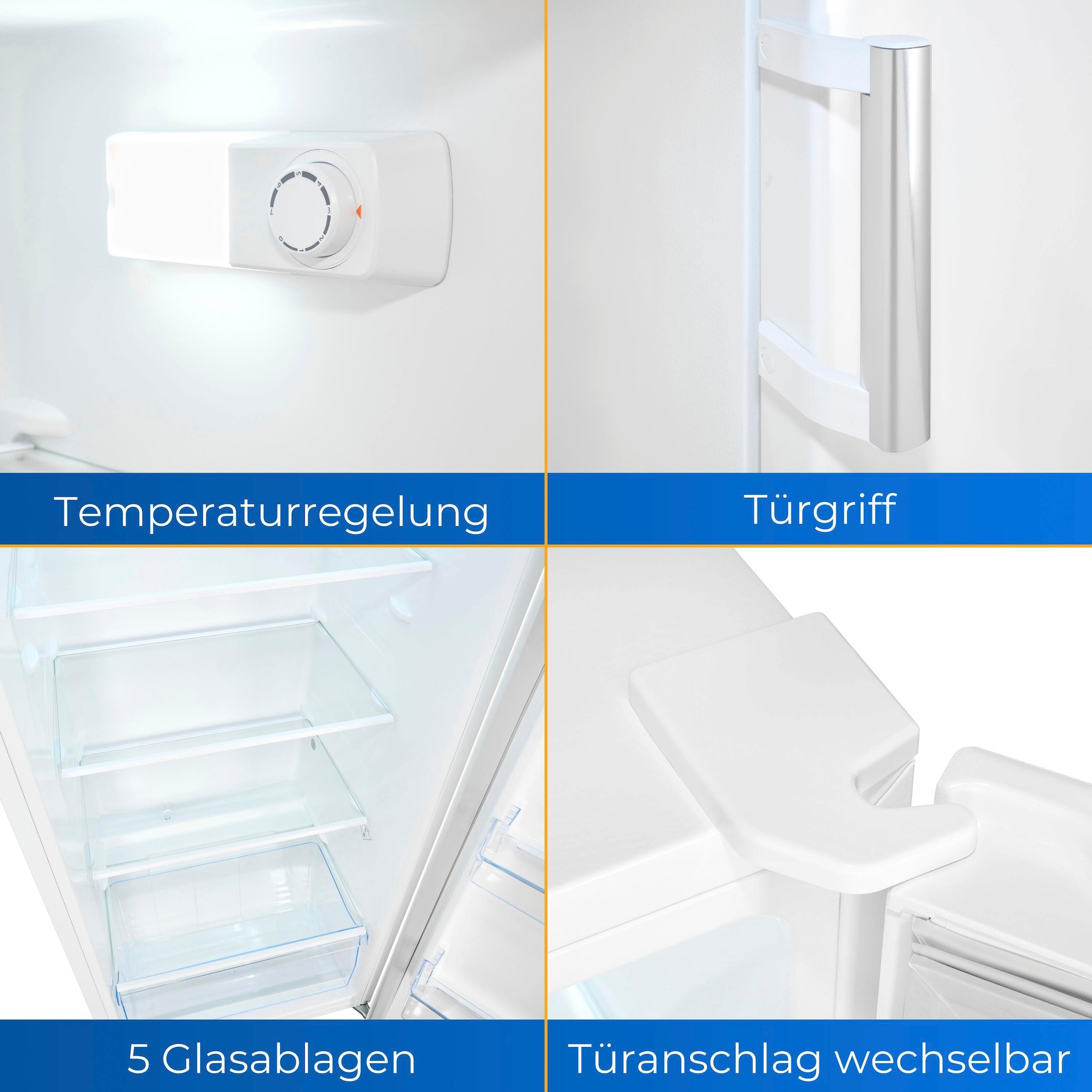 exquisit Vollraumkühlschrank »KS320-V-H-010E«, KS320-V-H-010E, 143,4 cm hoch, 55 cm breit, 242 L Volumen