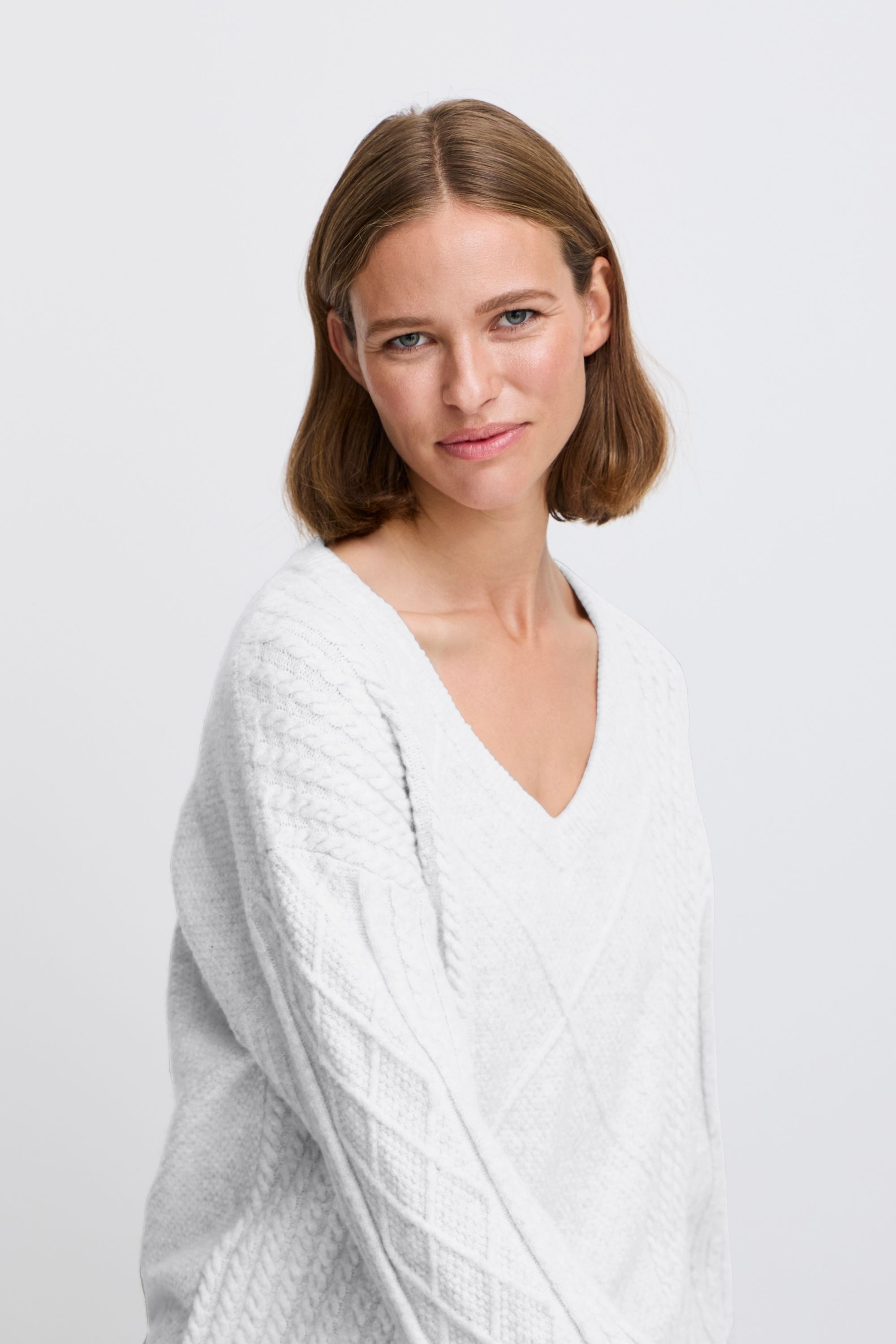 b.young Strickpullover »Strickpullover BYMEDI VNECK JUMPER -«