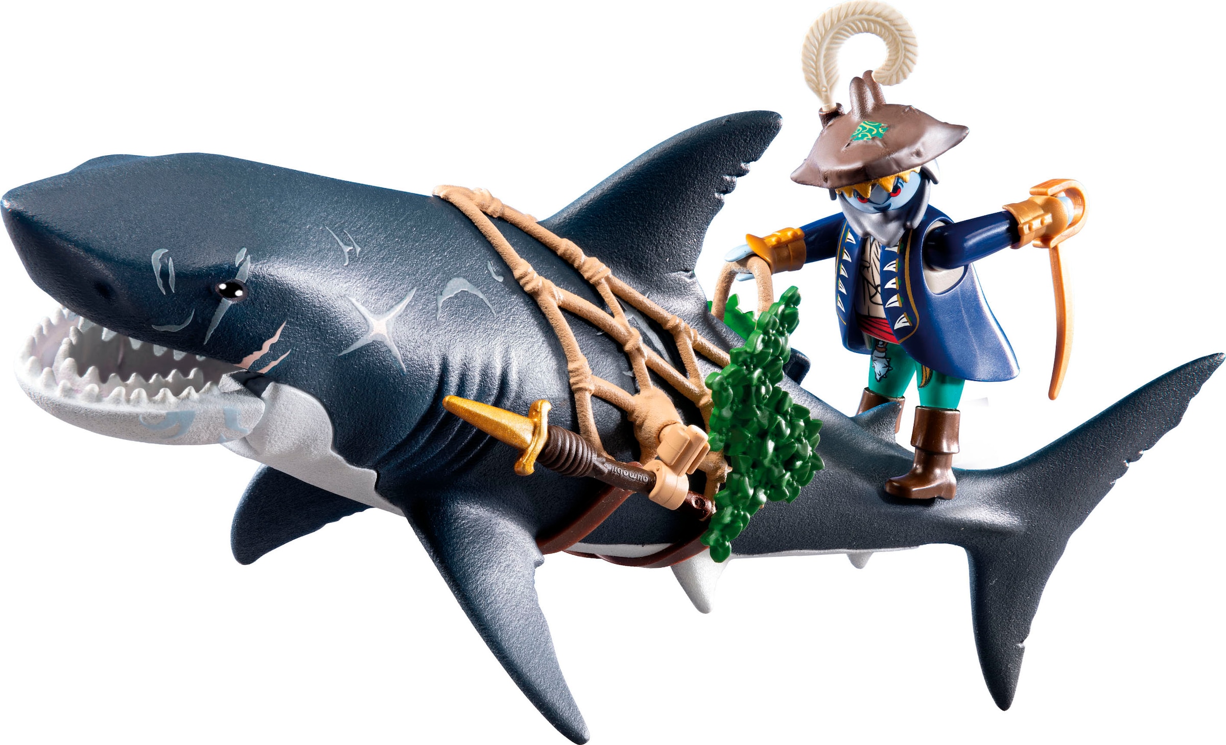 Playmobil® Konstruktions-Spielset »Gefahr durch Riesenhai (71793), Playmobil Pirates«, (21 St.)