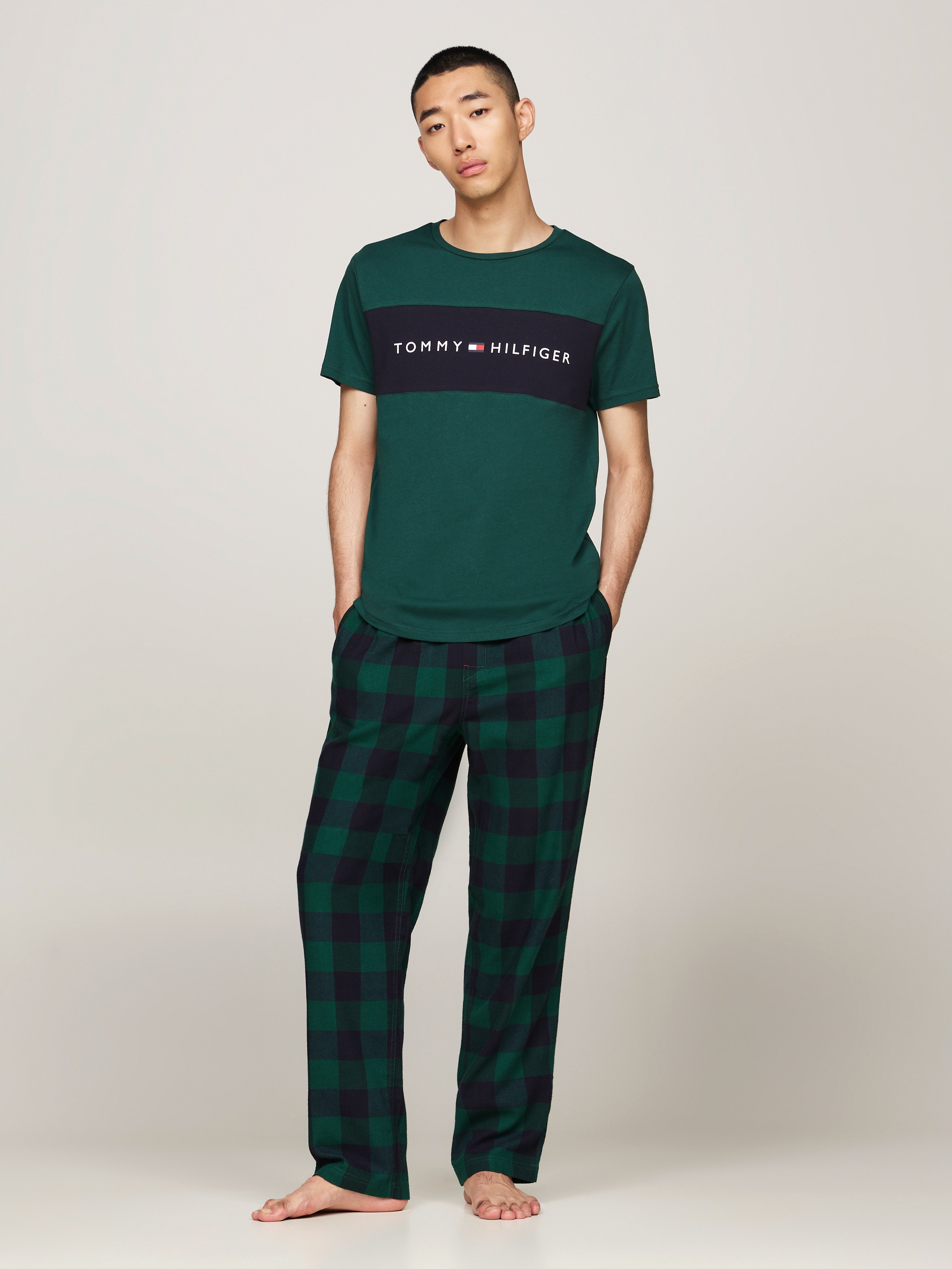Tommy Hilfiger Underwear T-Shirt »SS T-SHIRT BLOCK LOGO«, mit Farbeinsatz, mit Logoschriftzug