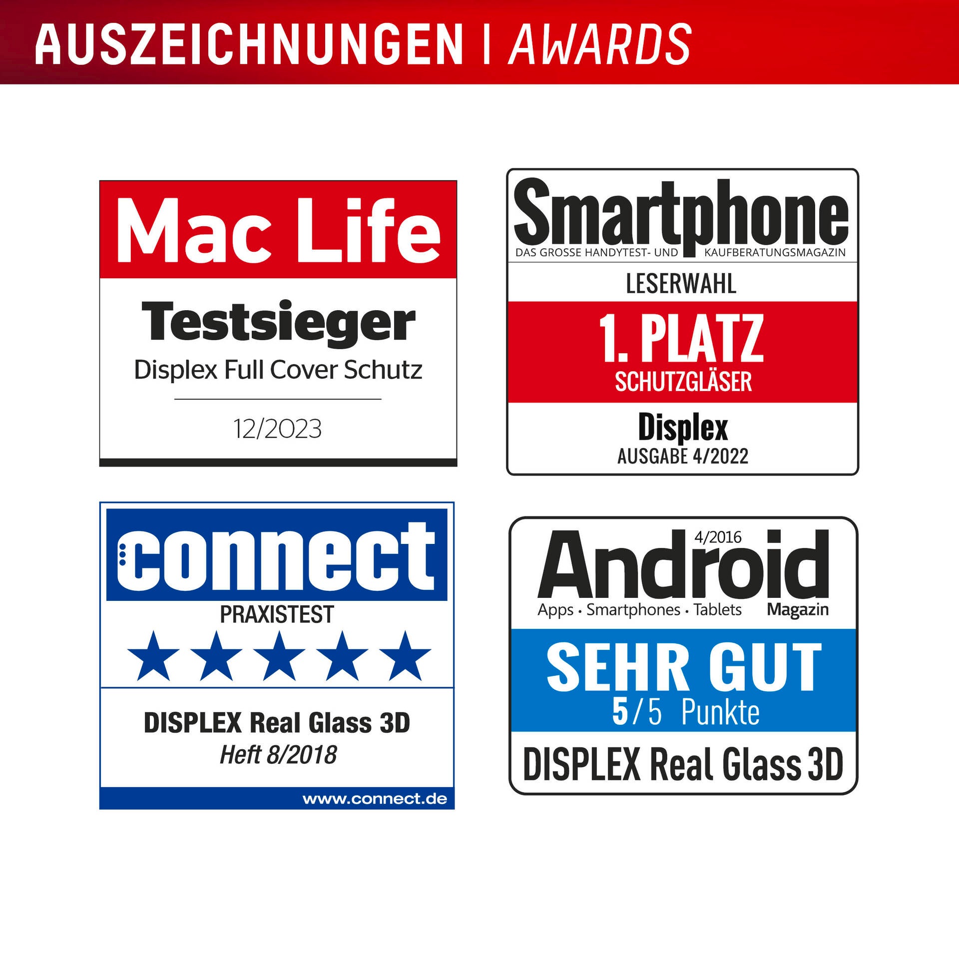 Displex Displayschutzglas »Premium Glass Full Cover«, für Apple iPhone 16 Plus, (1 St.), Displayschutzfolie, Schutzfolie, Bildschirmschutz, kratz- & stoßfest