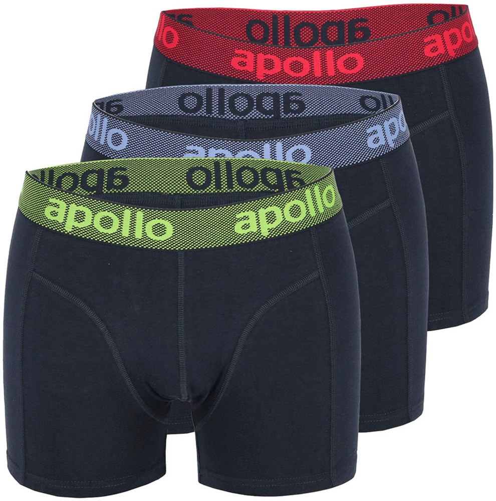 Apollo Boxer »MEN BOXERSHORTS«, (3er Pack), mit hohem Baumwollanteil, elastisch und...