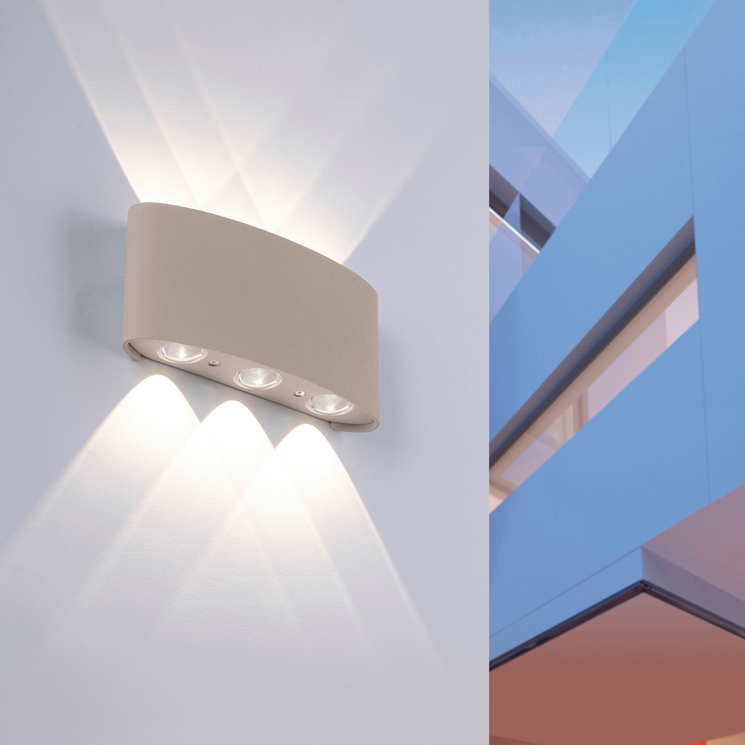 Paul Neuhaus LED Wandleuchte »CARLO« LED-Board 1 Stk. Warmweiß IP54, Für Innen und Außen, Lichtstrahl nach oben und unten,