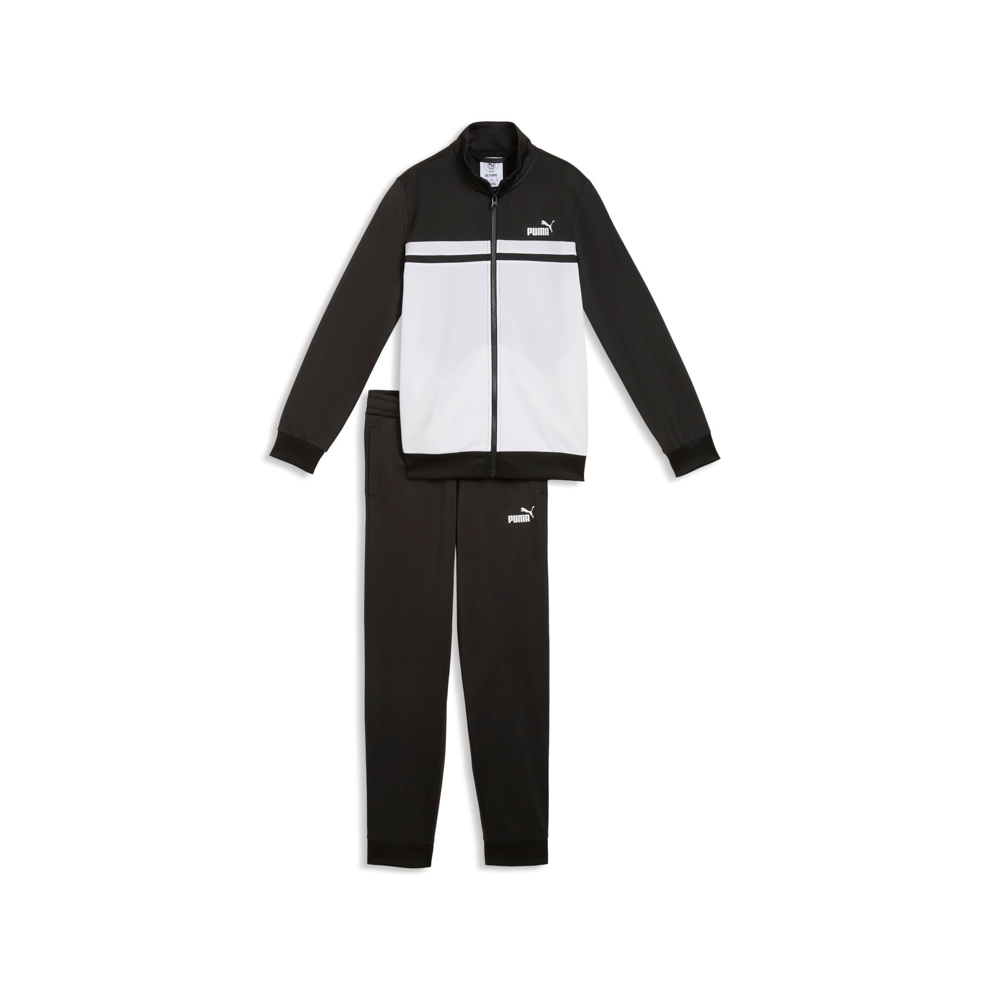 PUMA Trainingsanzug »POLY COLORBLOCK SUIT B« 2 zweiteiliges Set, mit Reißverschluss am Oberteil, aus Polyester