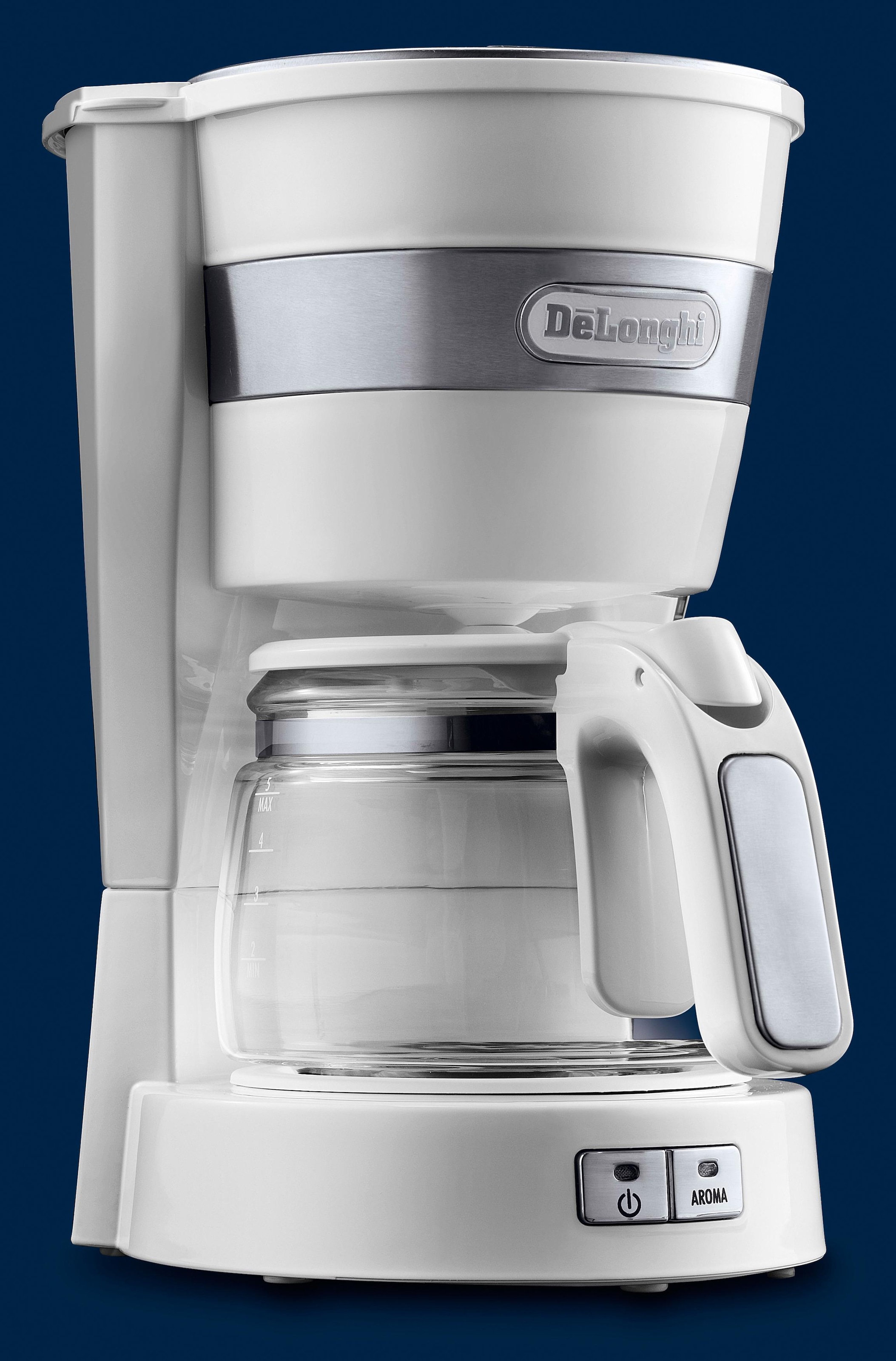 De'Longhi Filterkaffeemaschine »ACTIVE LINE ICM14011.W«, 0,65 l Kaffeekanne,  Permanentfilter mit 3 Jahren XXL Garantie