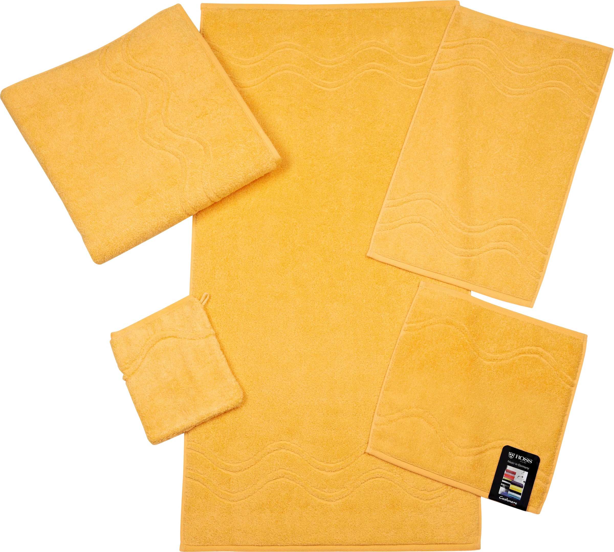 ROSS Handtuch »Cashmere feeling«, (2 St.), mit Wellenbordüre