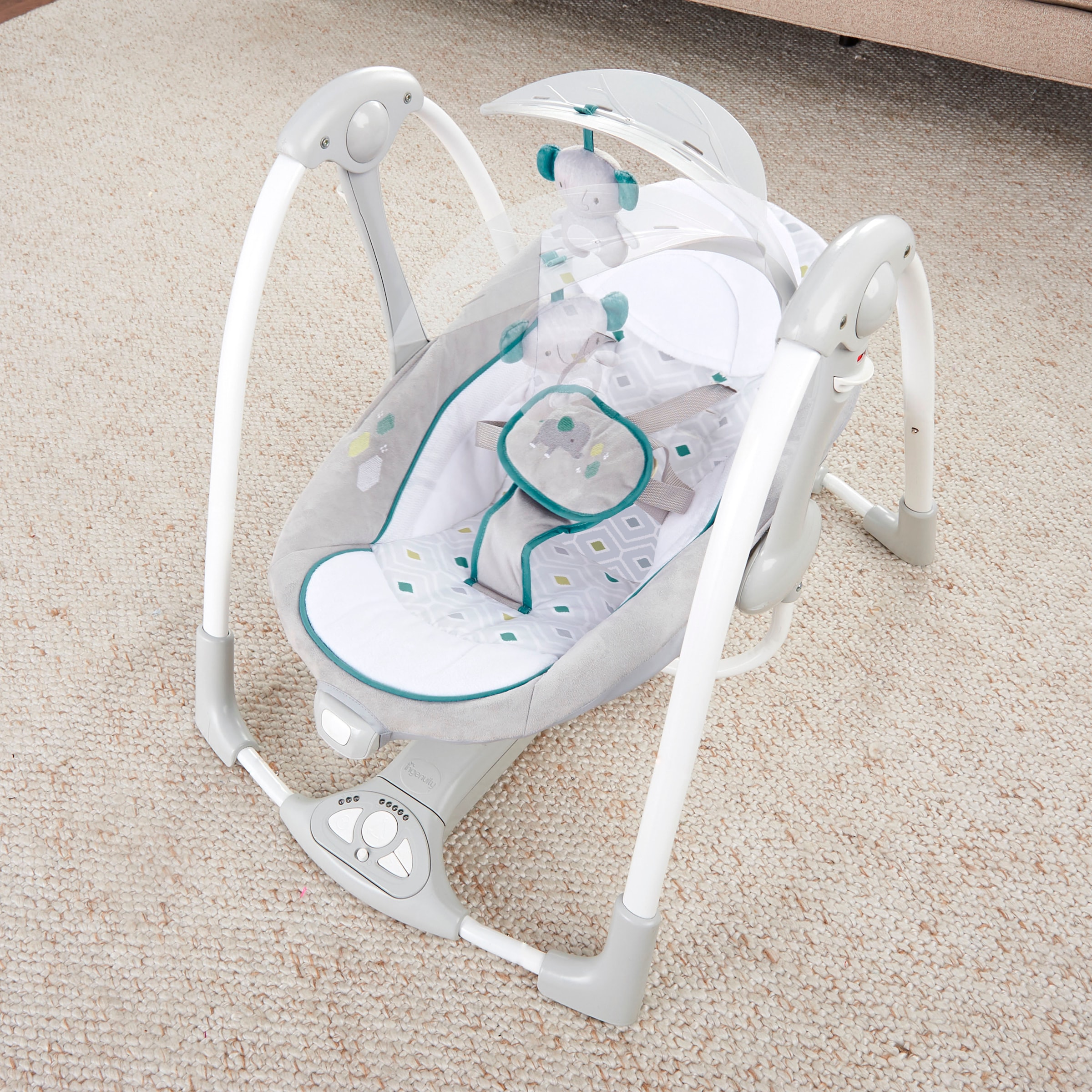 ingenuity Babyschaukel »ConvertMe Swing-2-Seat Portable Swing - Nash« mit automatischer Schaukelfunktion und Sound-Effekt