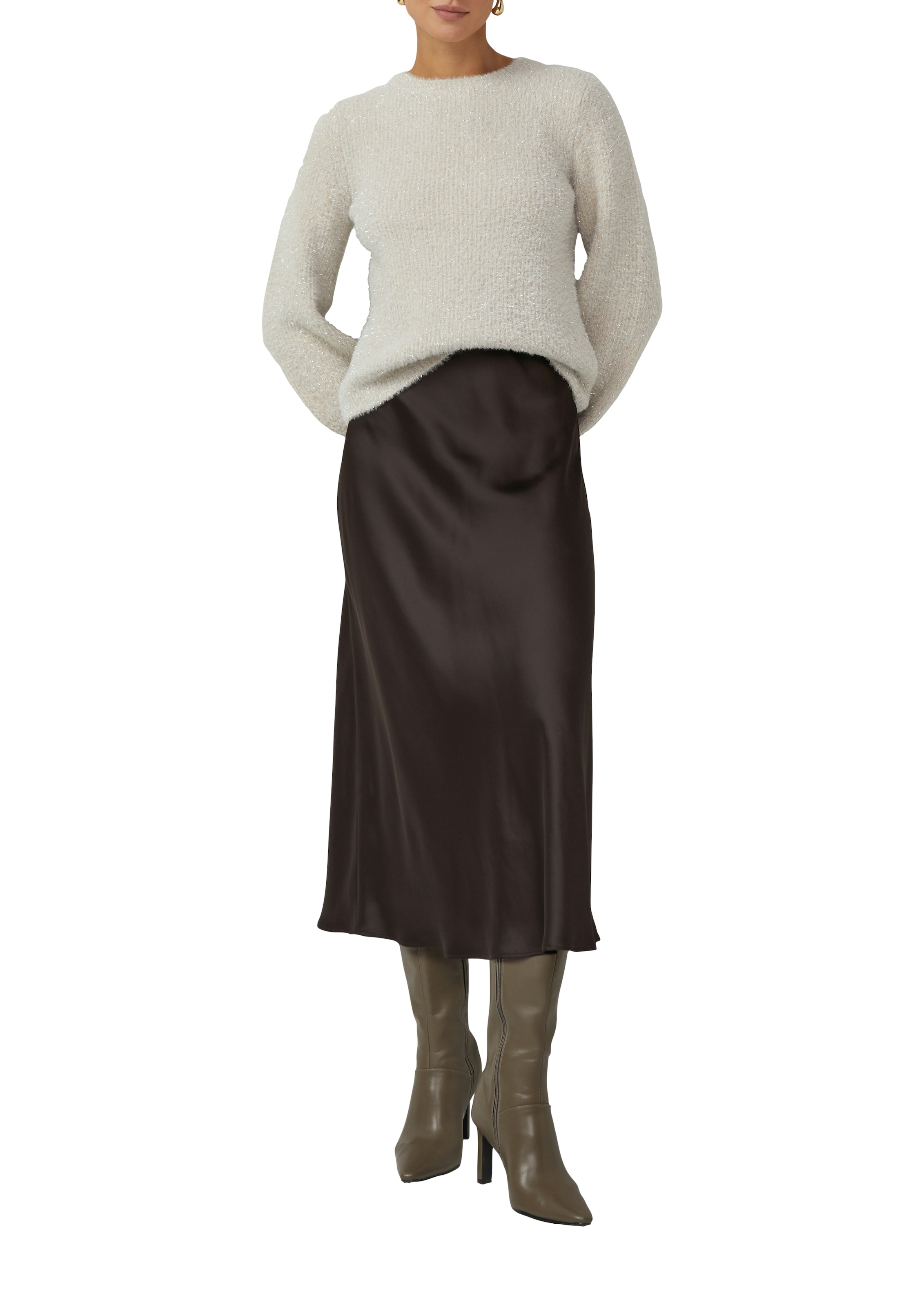 s.Oliver BLACK LABEL Strickpullover mit Rippbündchen