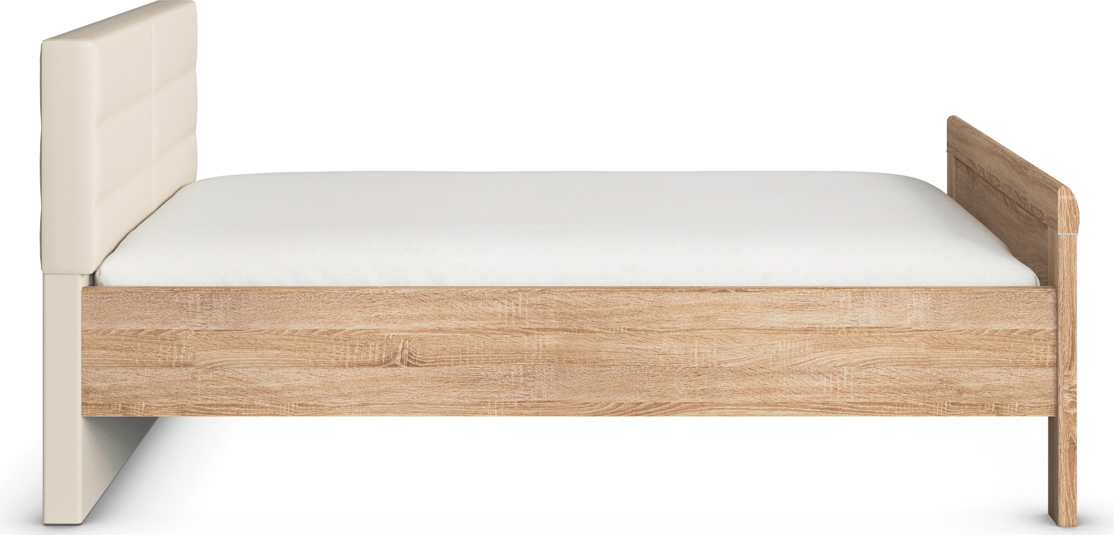 rauch Bett »Bett Einzelbett Stollenbett EVELYN«, in Komforthöhe mit Polsterkopfteil in elegantem Stil MADE IN GERMANY