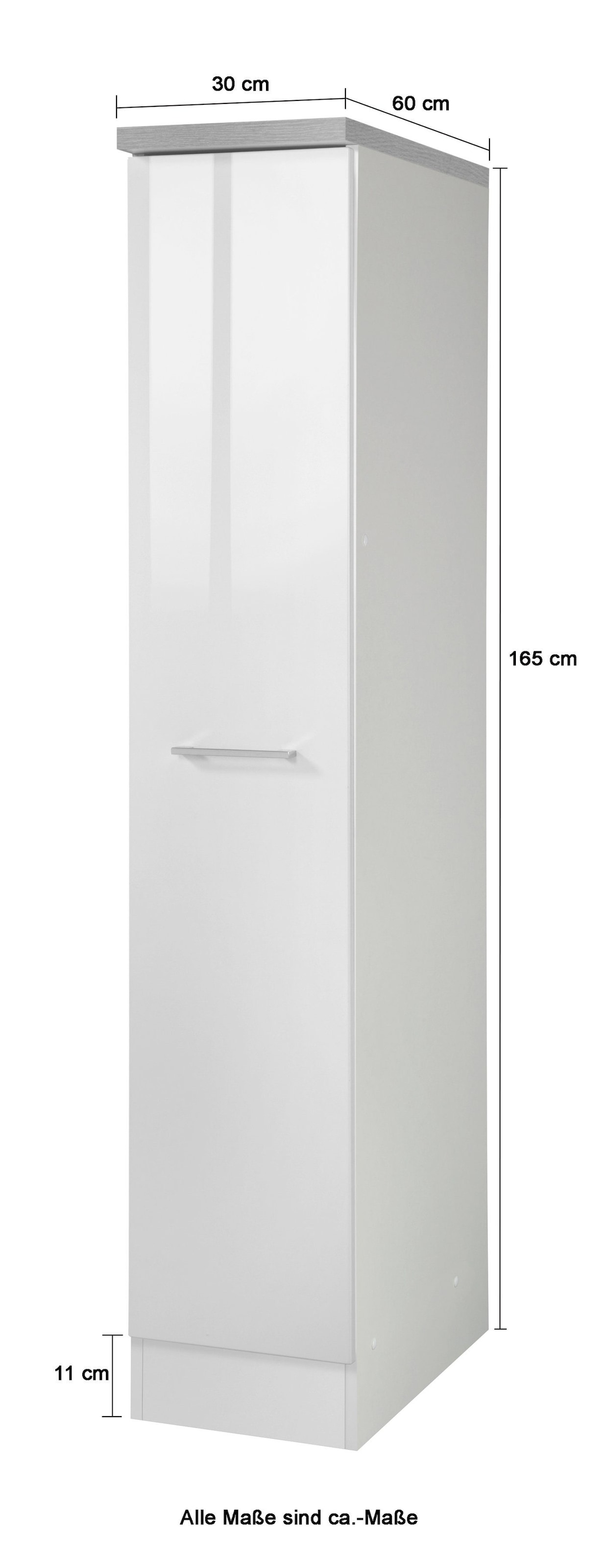 HELD MÖBEL Apothekerschrank »Wien«, Höhe 165 cm