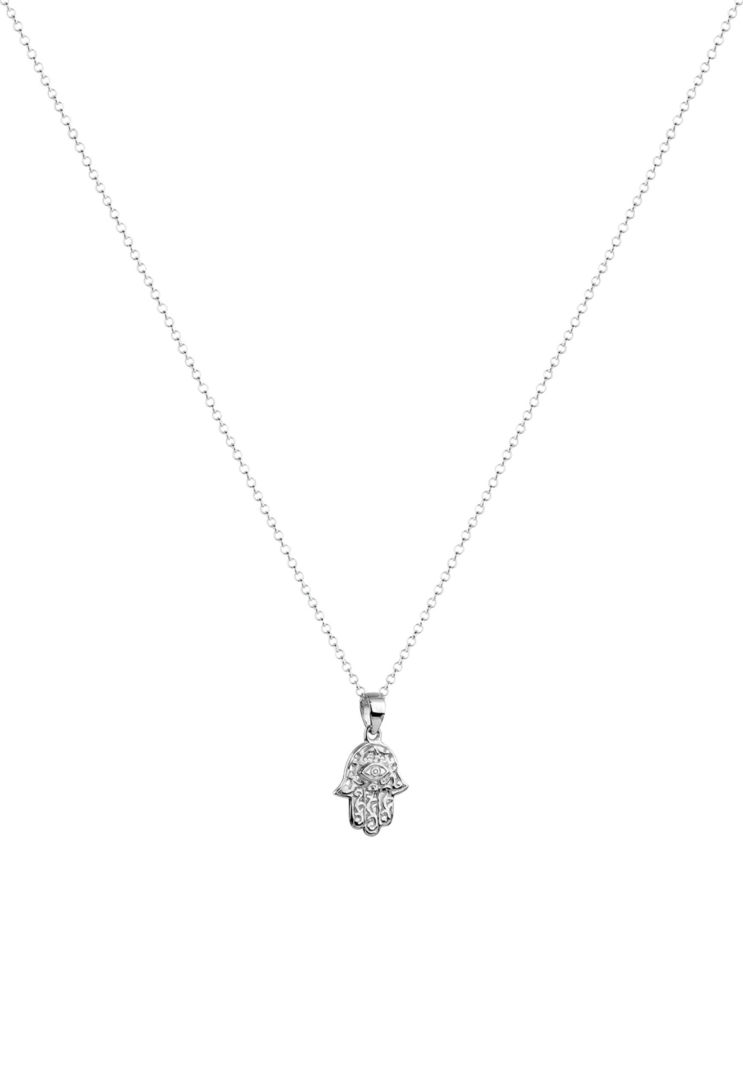 Nenalina Kette mit Anhänger »Halskette Hamsa Hand Symbol Ornament Anhänger 925 Silber«