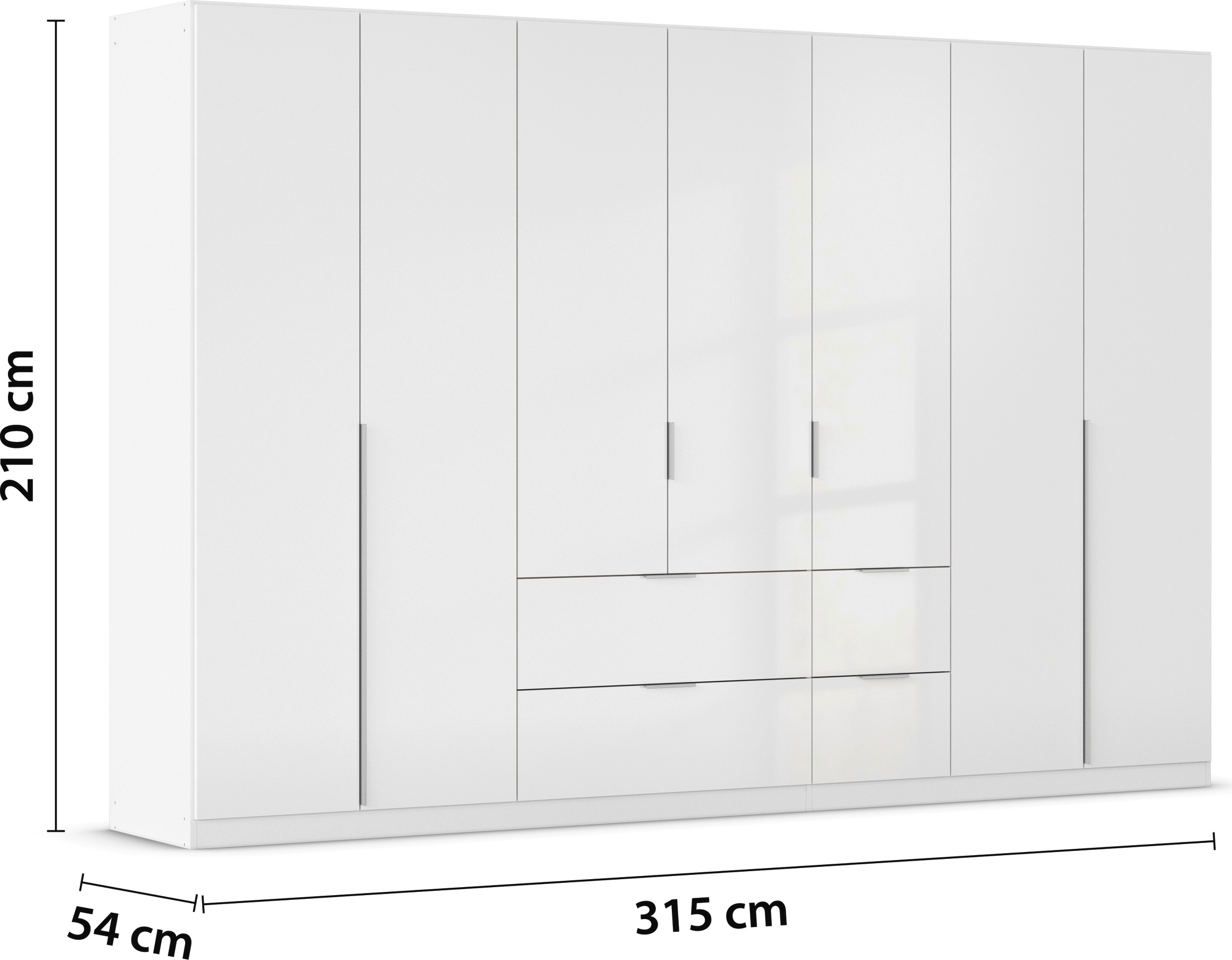 rauch Drehtürenschrank »Kleiderschrank Schrank Garderobe AGORDO mit Dekor- oder Hochglanzfront«, mit Außenschubkästen, in 6 Breiten und 2 Höhen MADE IN GERMANY