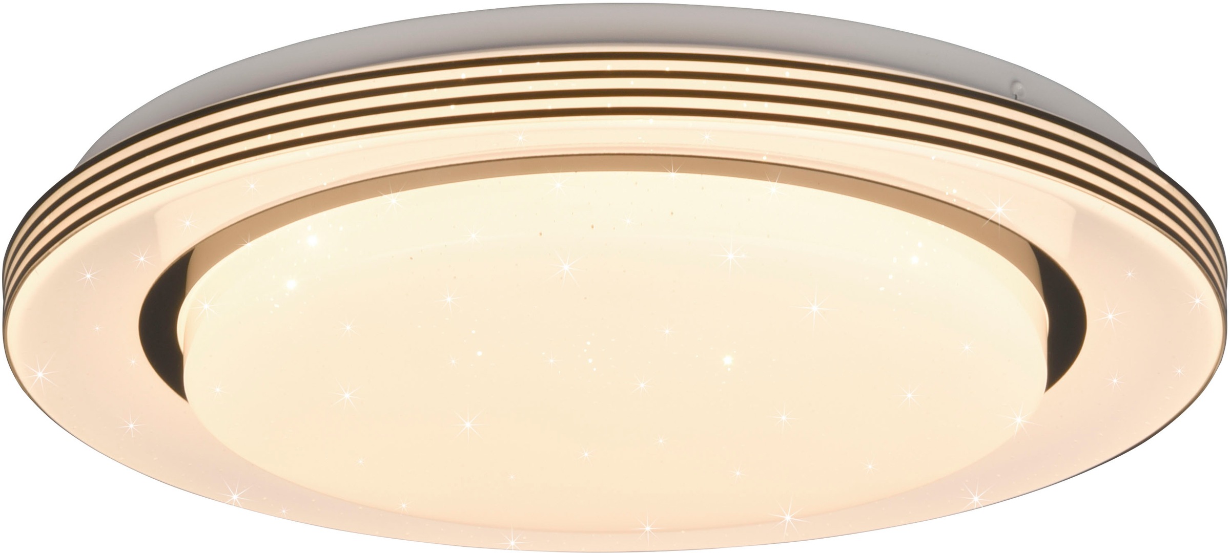 TRIO Leuchten LED Deckenleuchte »Atria«, Starlight Effekt, Fernbedienung, Lichtfarbe einstellbar dimmbar Memory