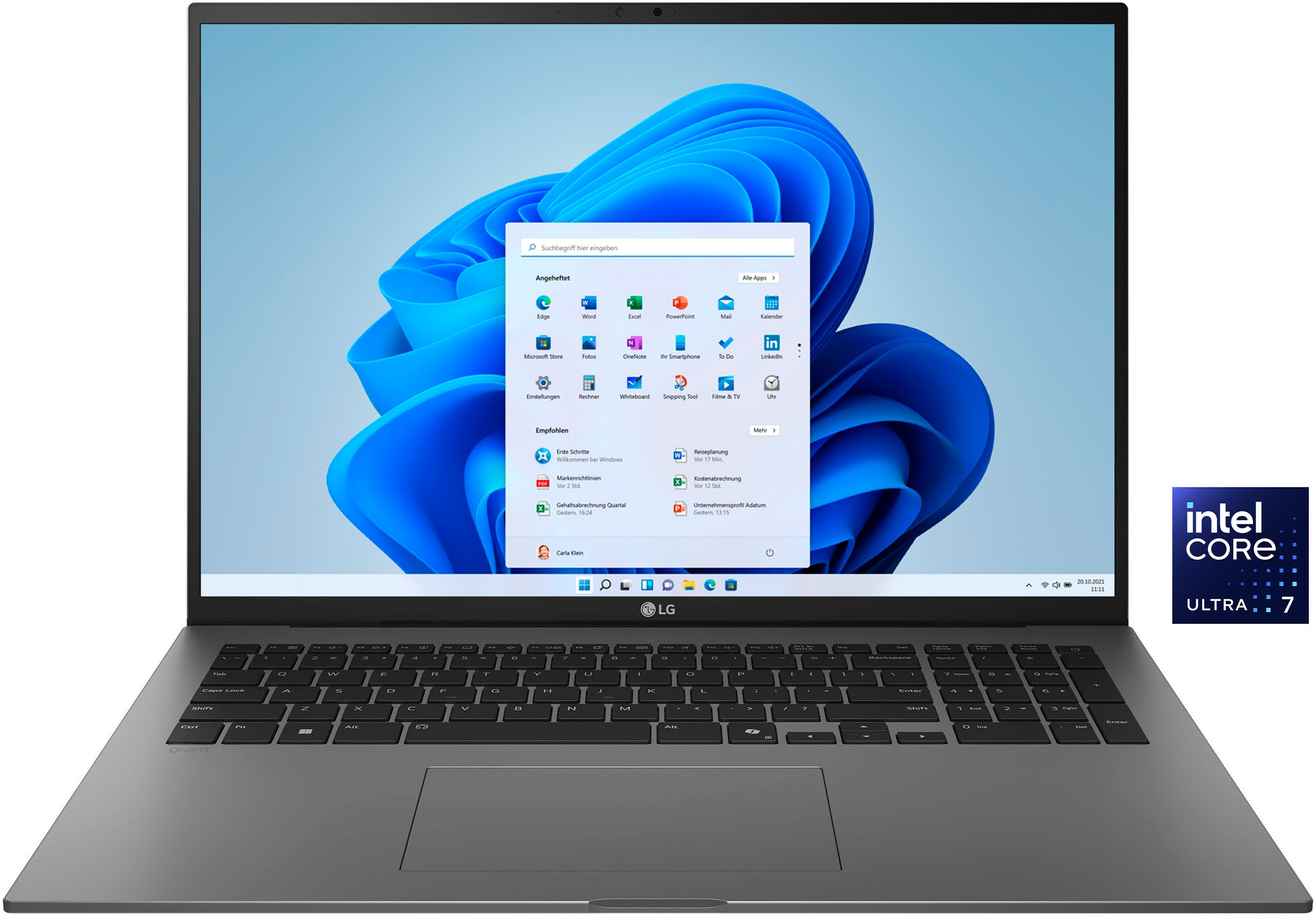 LG Gram 17Z90TL Copilot+ PC Intel Core Ultra 7 256V Ordinateur portable 43,2 cm (17") 2.5K 16 Go LPDDR5x-SDRAM 1 To SSD Wi-Fi 7 (802.11be) Windows 11 Home Gris