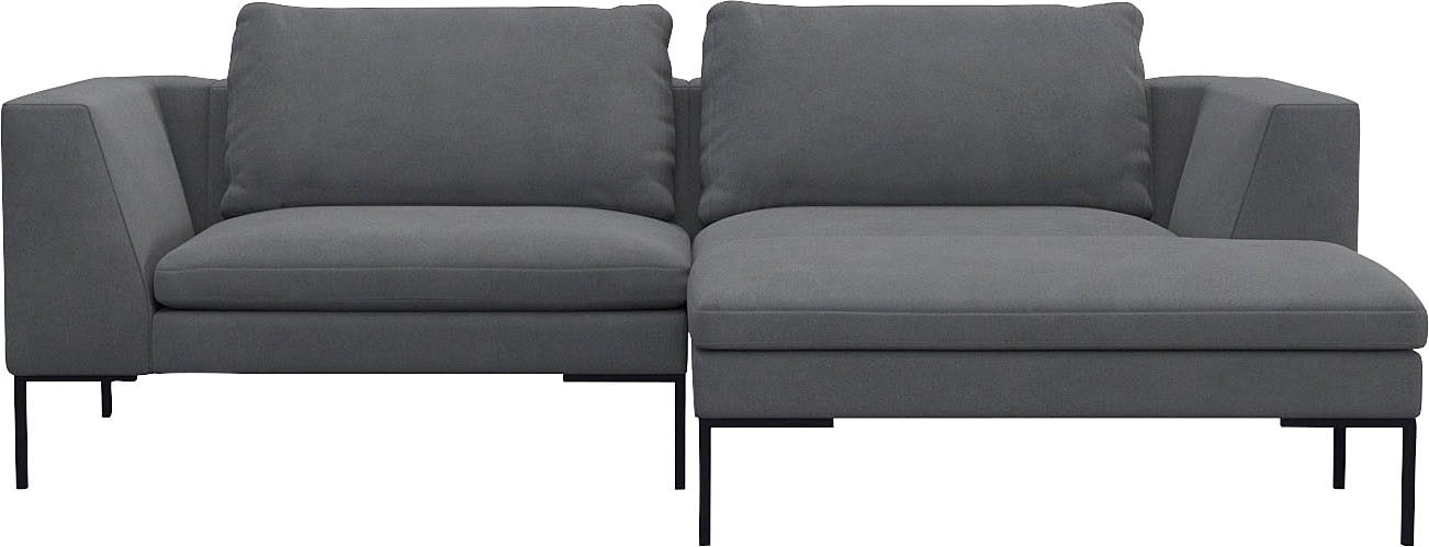 FLEXLUX Ecksofa »Loano, superbequemer Sitzkomfort durch Kaltschaum im Sitz, L-Form«, modernes Sofa, frei im Raum stellbar, lose Kissen, hoher Fuß