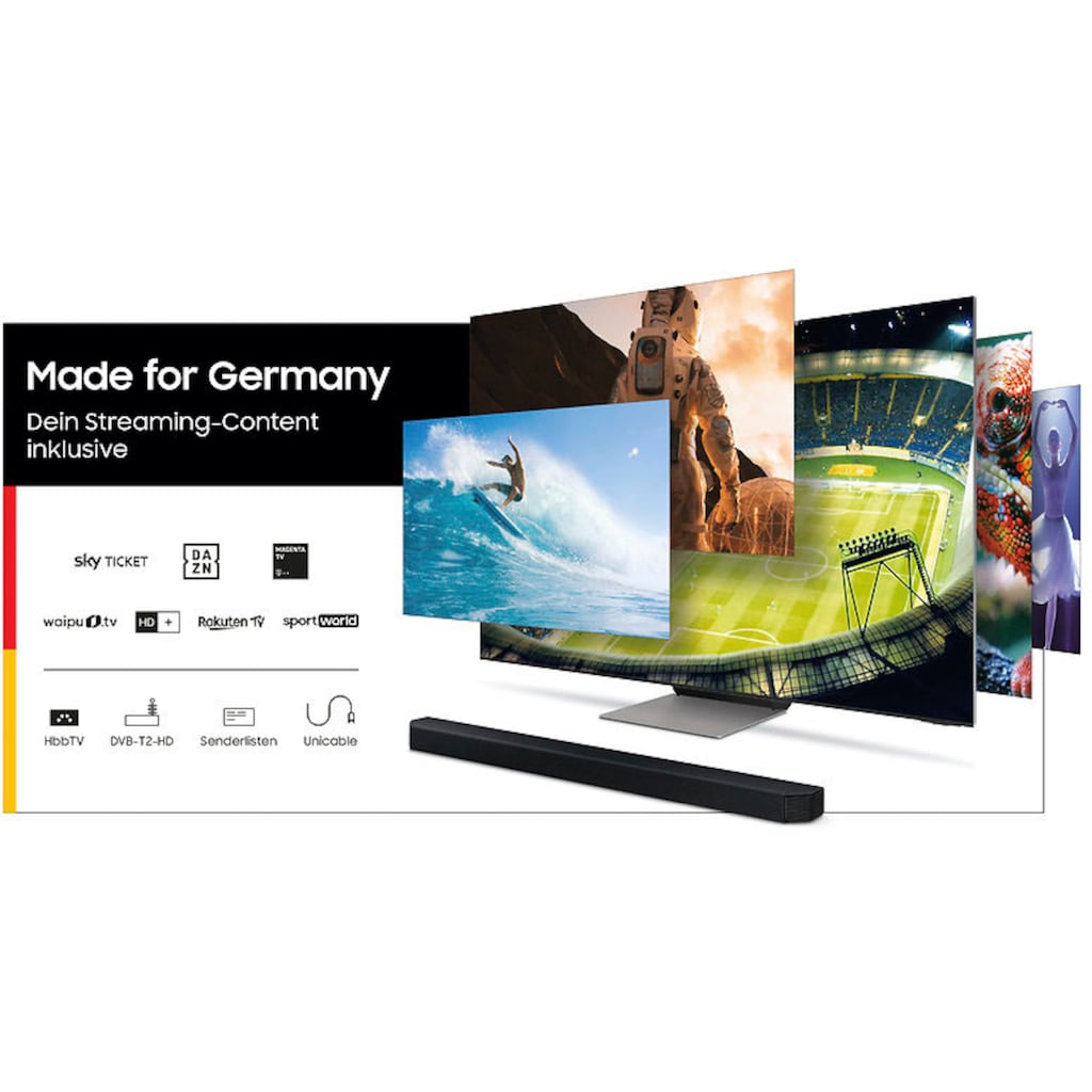 Samsung QLED-Fernseher »GQ65Q60AAU«, 163 cm/65 Zoll, 4K Ultra HD, Smart-TV, HDR,Quantum Prozessor 4K Lite,100% Farbvolumen,Contrast Enhancer