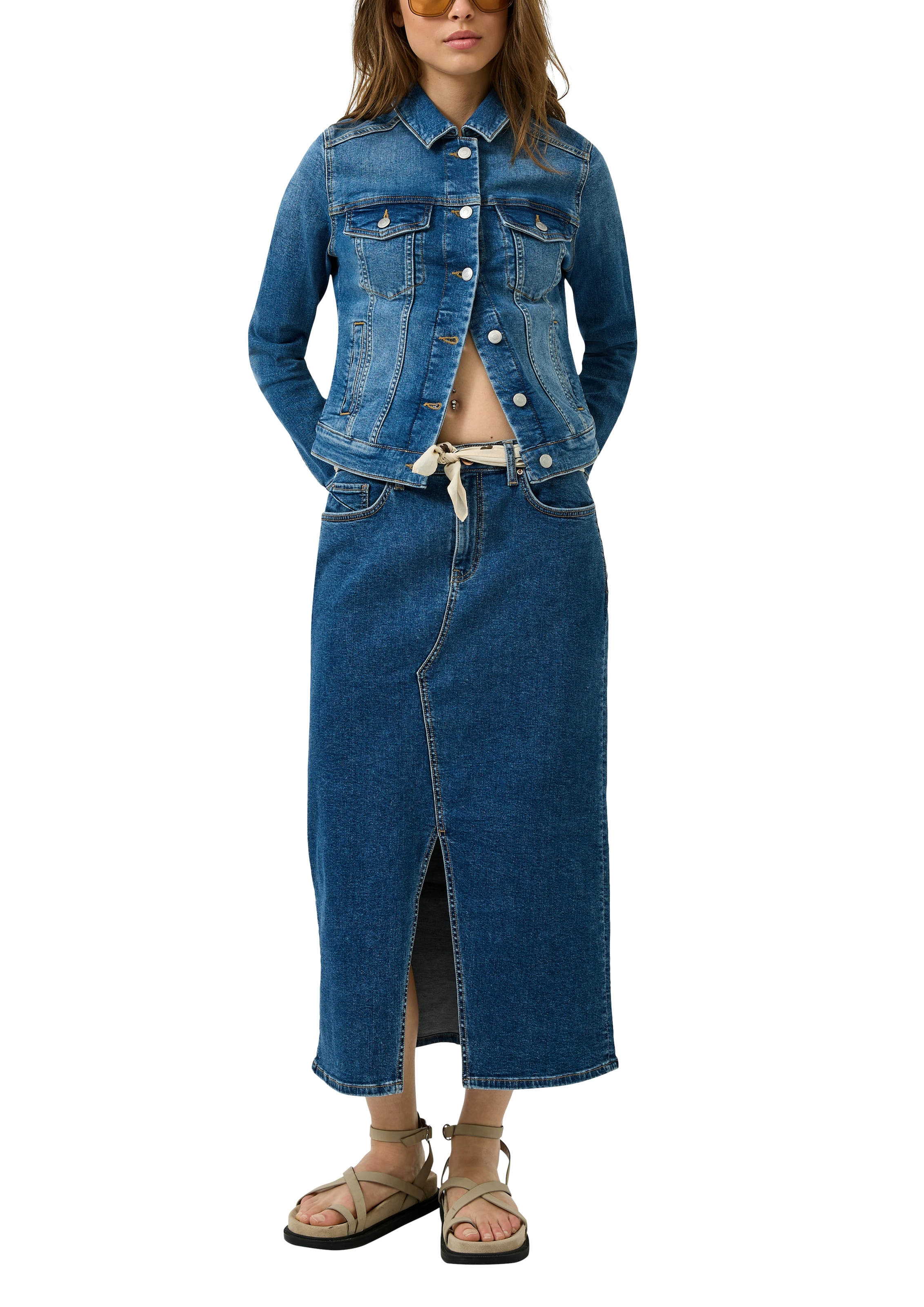 QS Jackenblazer mit Knopfleiste und Stretch