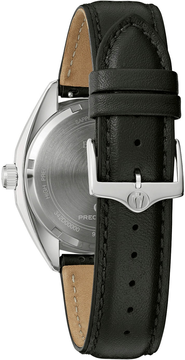 Bulova Quarzuhr »Jet Star« Armbanduhr, Herrenuhr, Damenuhr, Lederarmband, Saphirglas