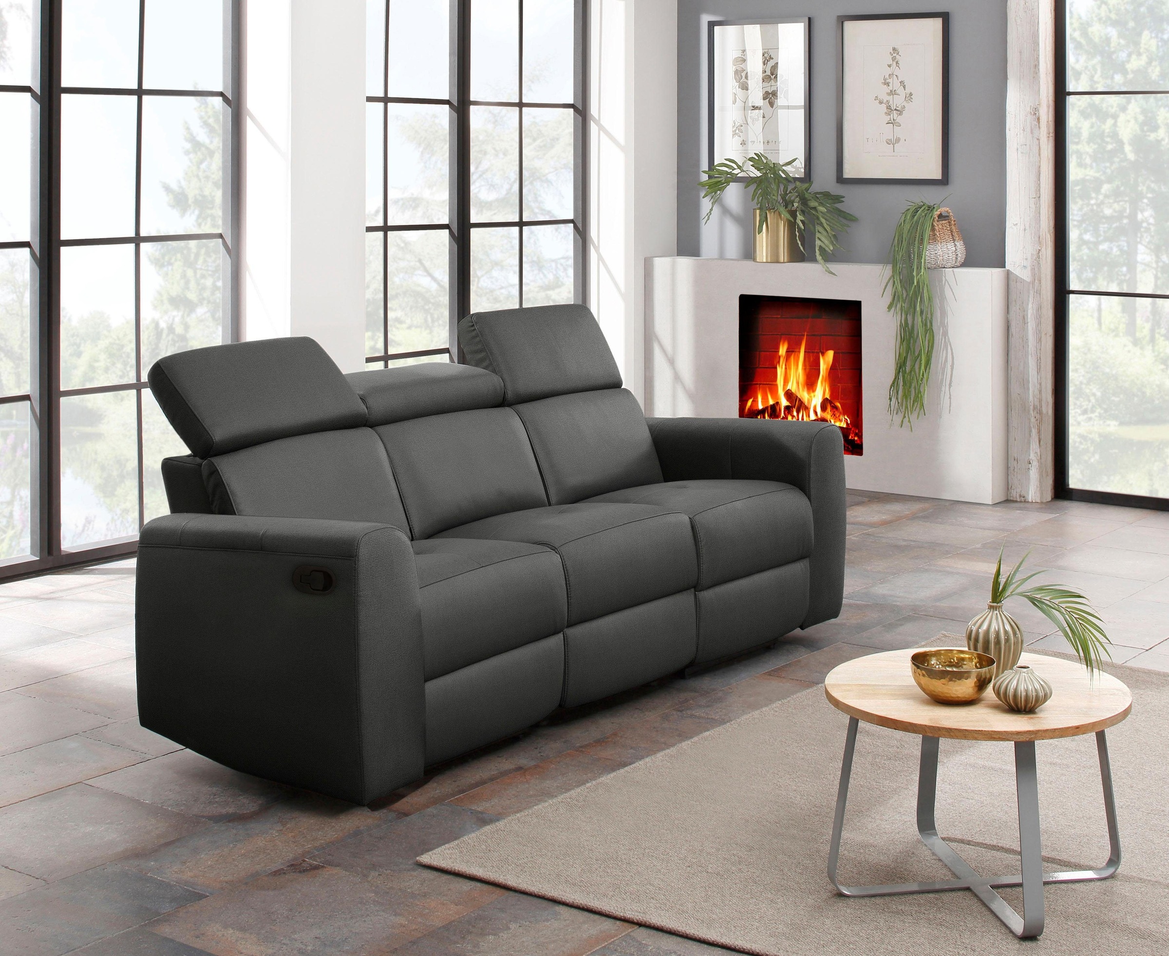 schwarzes Relaxsofa