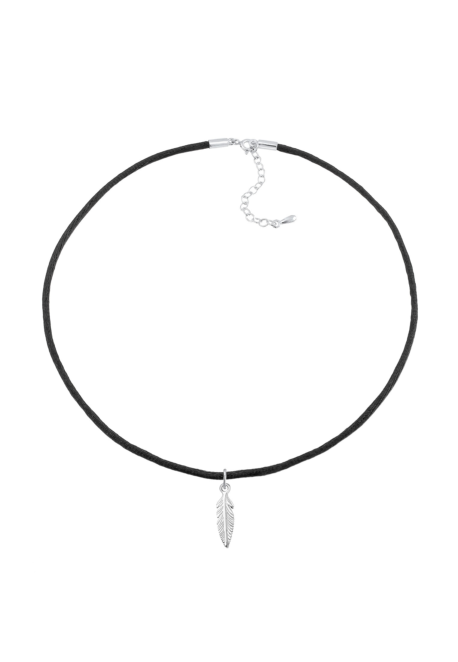 Elli Choker »Halskette Halskette Choker Feder Anhänger 925 Sterling Silber«