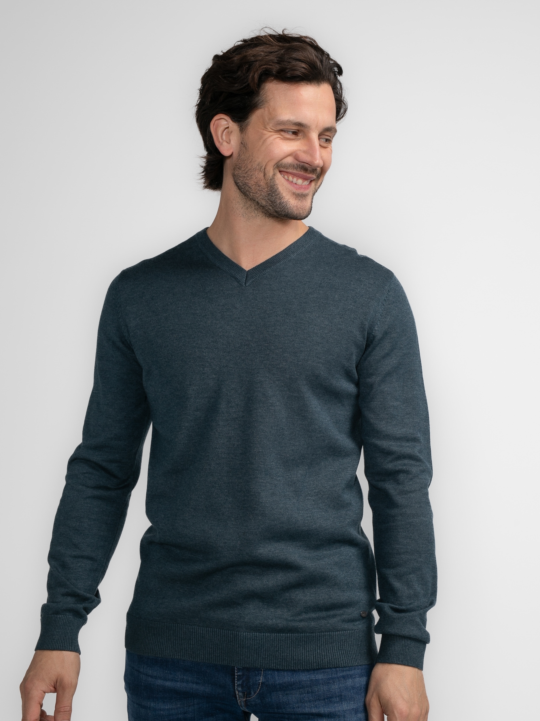 V-Ausschnitt-Pullover »Men Knitwear V-Neck Basic«