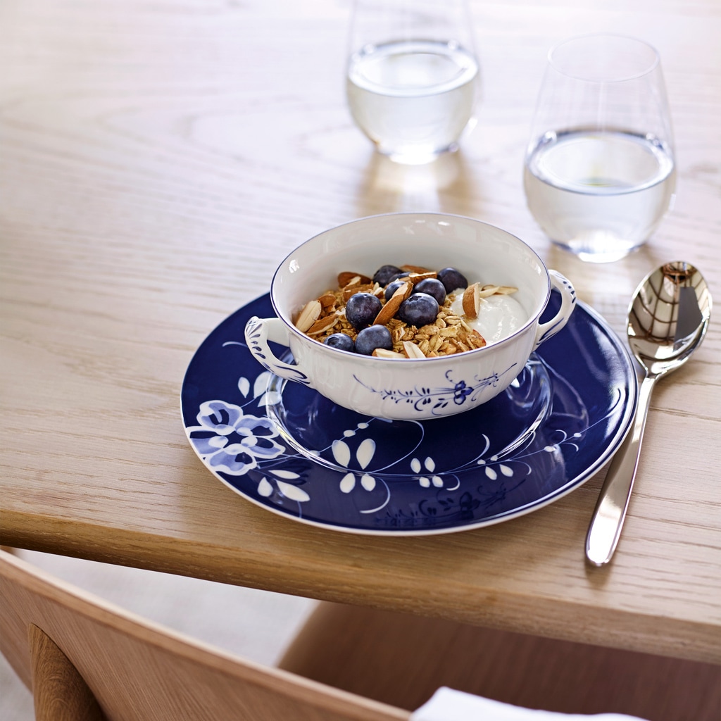 Villeroy & Boch Frühstücksteller »Frühstücksteller Vieux Luxembourg Brindille ø 21,6 cm 6er Set blau«
