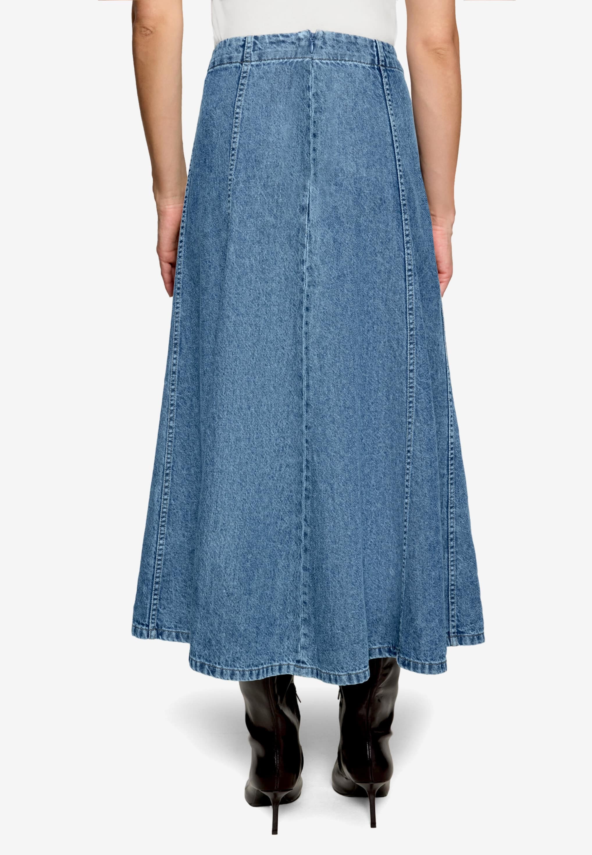 Zero Jeansrock 7/8 Länge / Reißverschluss hinten