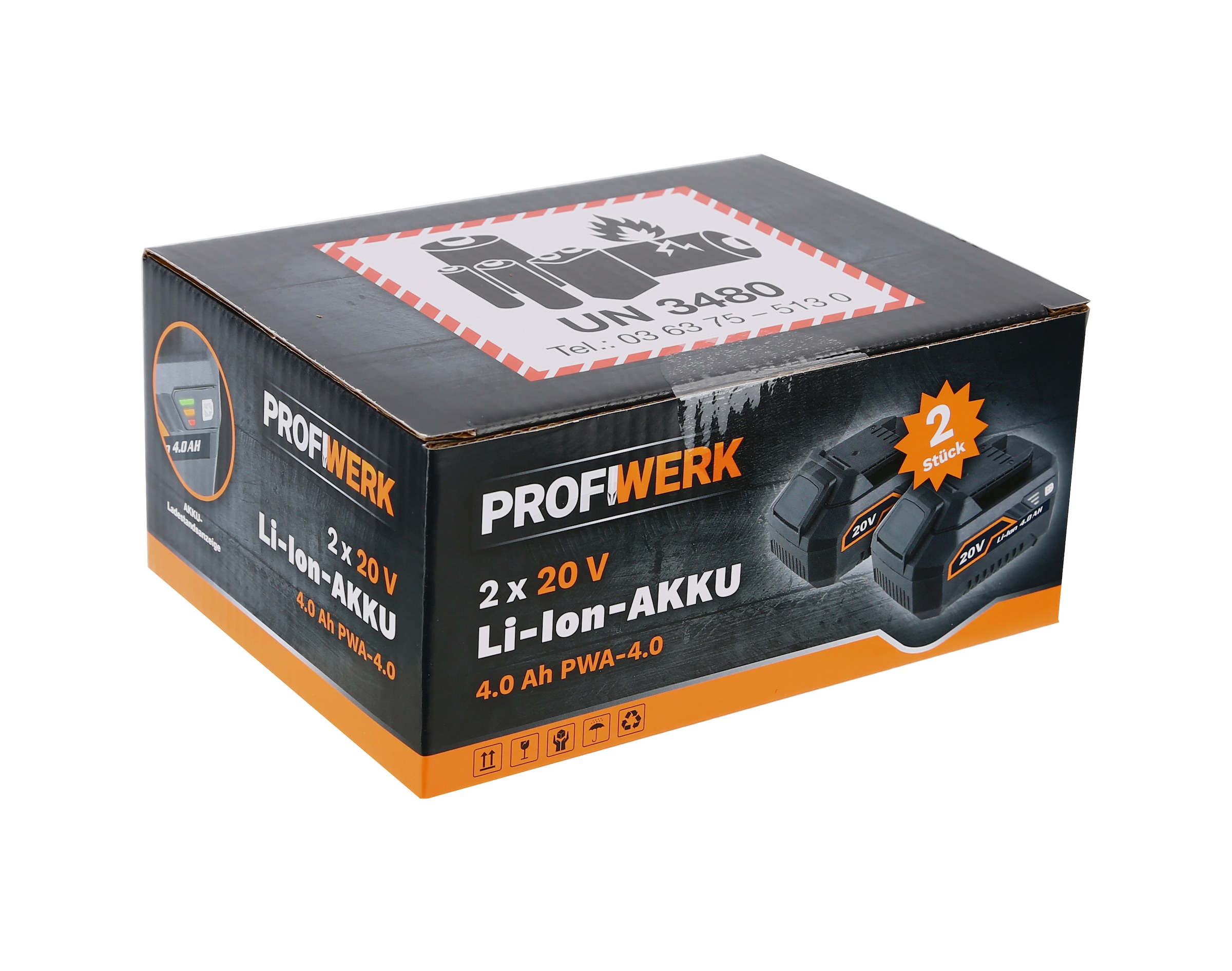 Profiwerk Akkupacks »Akku-Pack 20V, 2x 4.0Ah PWA-4.0x2«