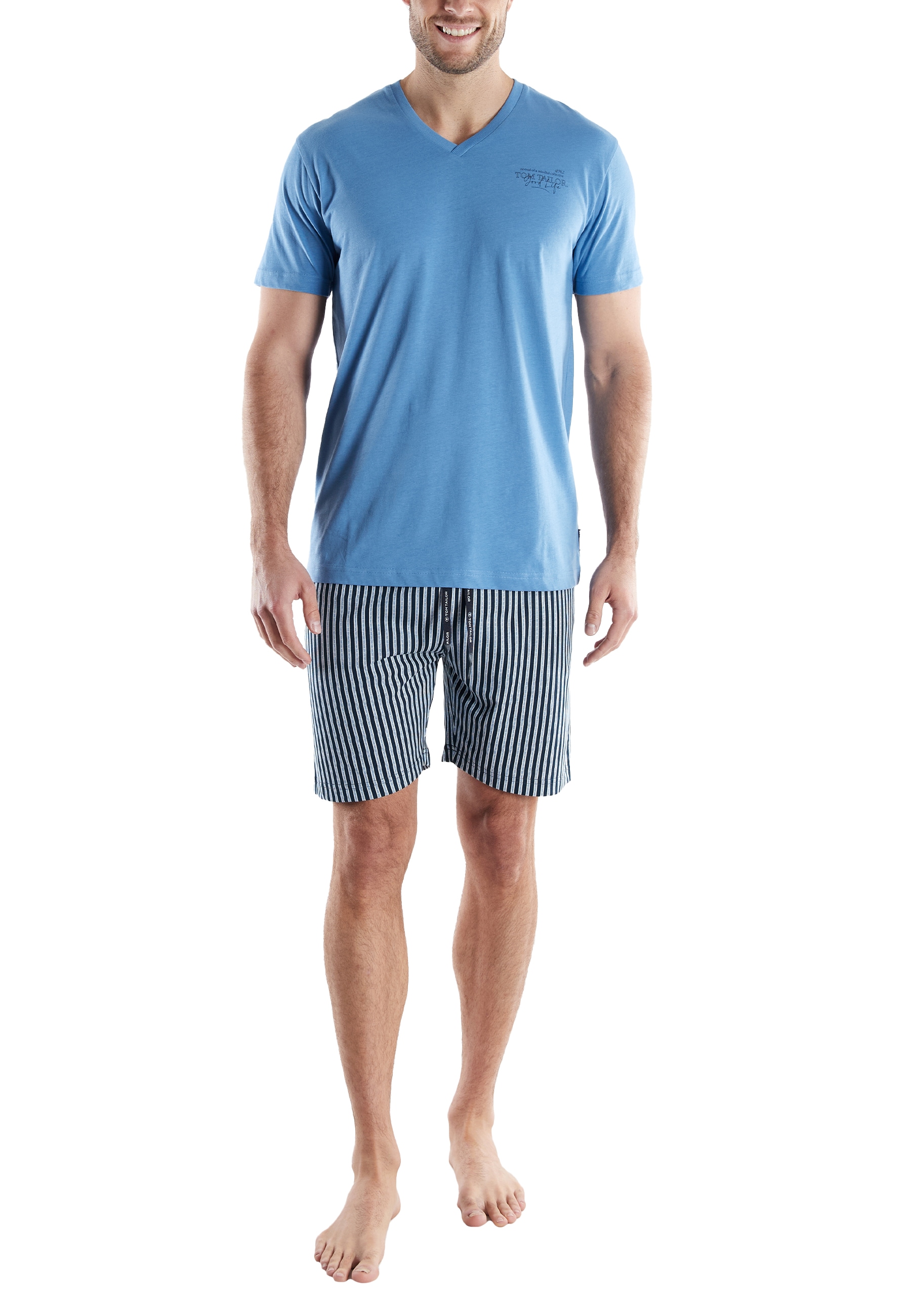 TOM TAILOR Shorty aus Baumwolle, Single Jersey Material, als Sleepwear