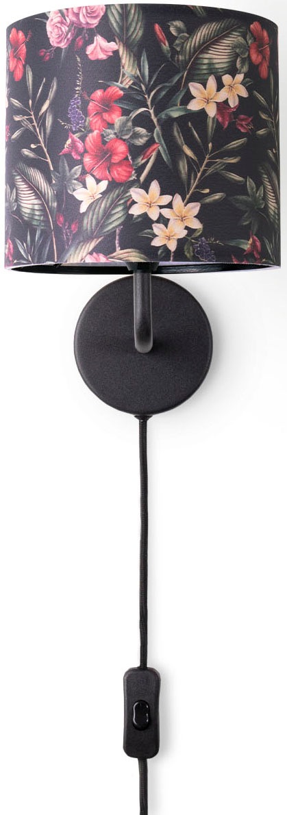 Paco Home Wandleuchte »Luca Flower« E14 Stofflampe Blumen Muster Wandleuchte Lampenschirm Textil Floral