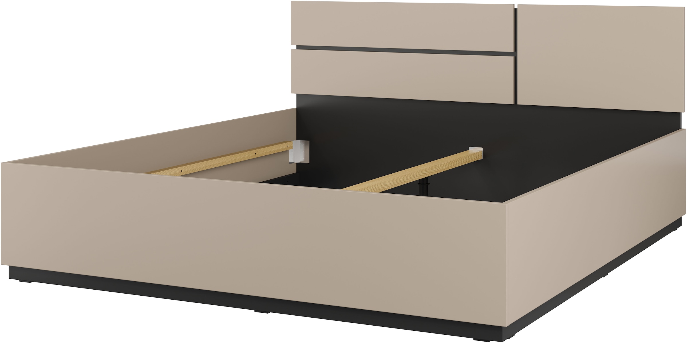 OTTO home Schlafzimmer-Set »Cross, moderne, grifflose Optik, FSC-zertifiziert« Bett 180x200cm, 2 Nachtkommoden, Schrank 2-oder 4-türig, 4 Stk. tlg. Komplettschlafzimmer-Set