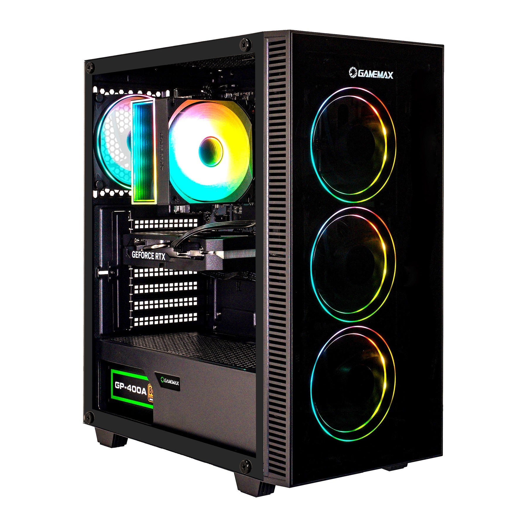GAMEMAX Gaming-PC »Draco XD 7707 AMD Ryzen 5 7500F RTX 5060Ti 32GB DDR5 1TB SSD« Windows 11, DDR5 RAM
