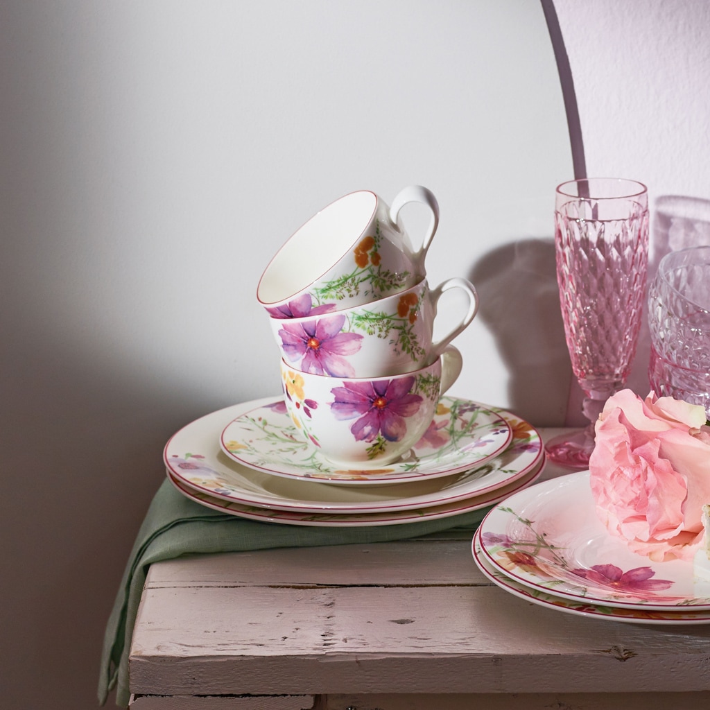 Villeroy & Boch Tasse »Frühstückstasse mit Untertasse Mariefleur Basic 290 ml bunt«